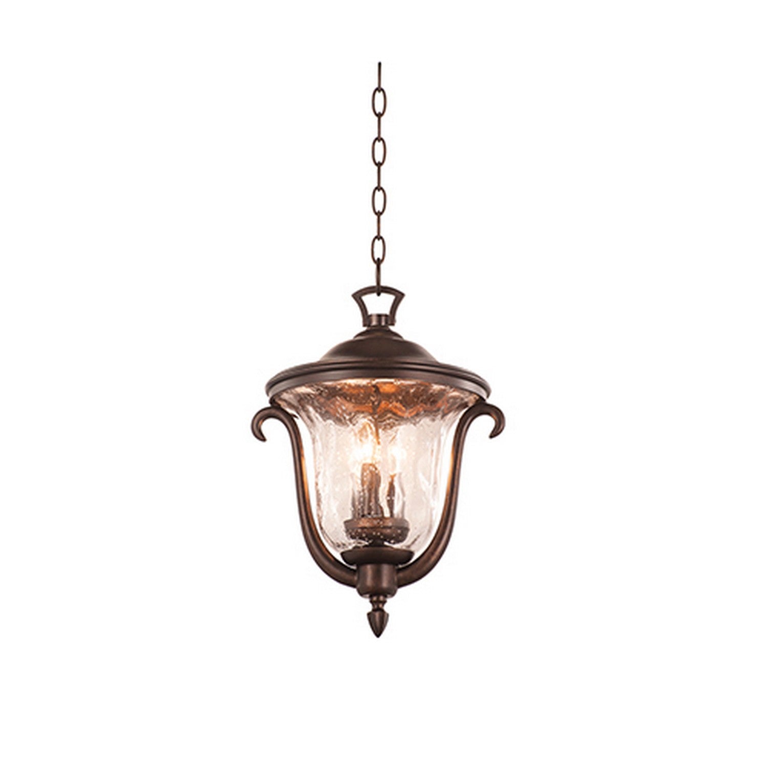 18'' Santa Barbara Outdoor 3 Light Burnished Bronze Outdoor Pendant