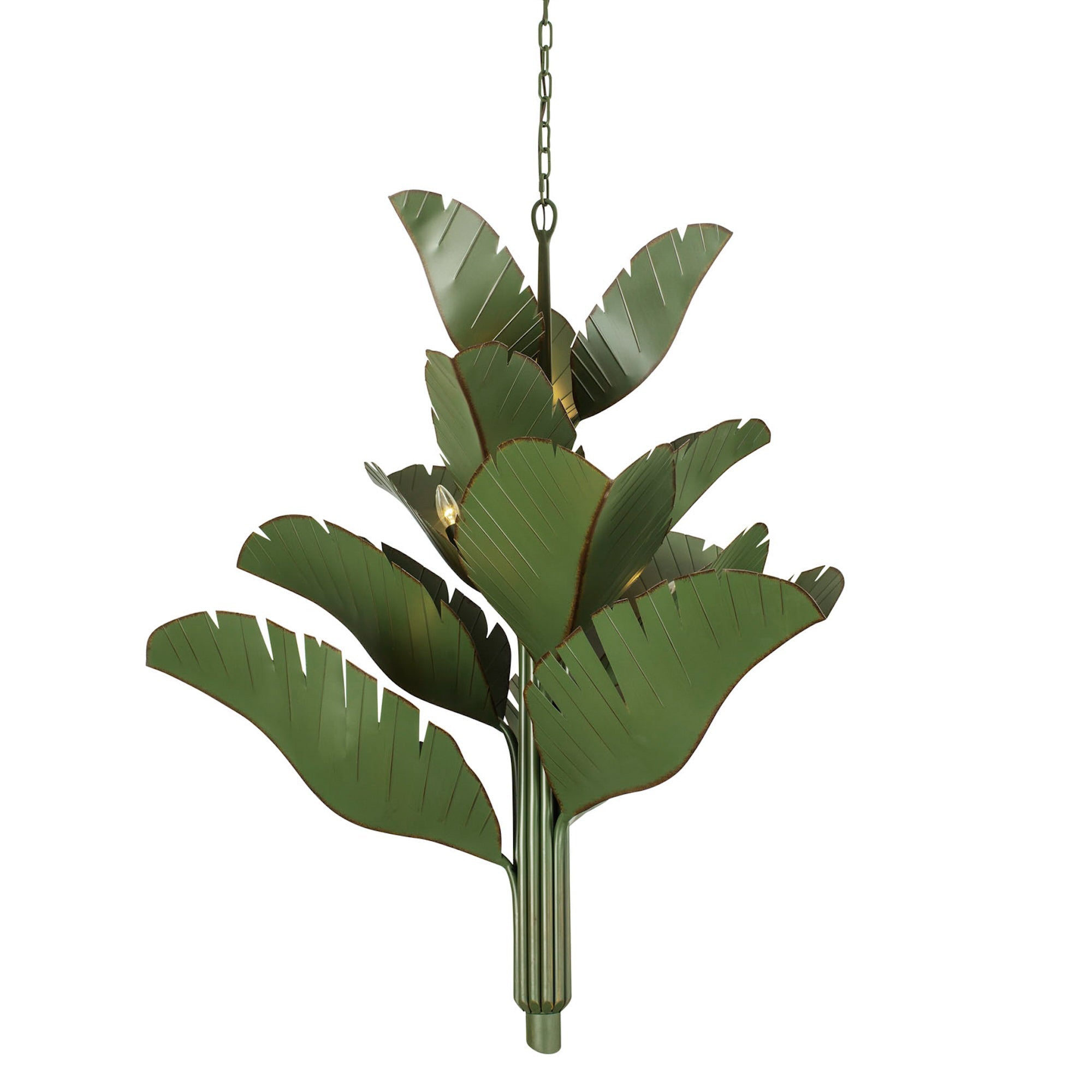 Banana Leaf 12 Light Chandelier