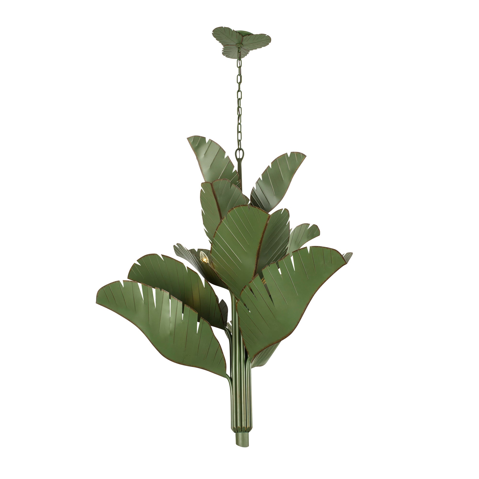Banana Leaf 12 Light Chandelier