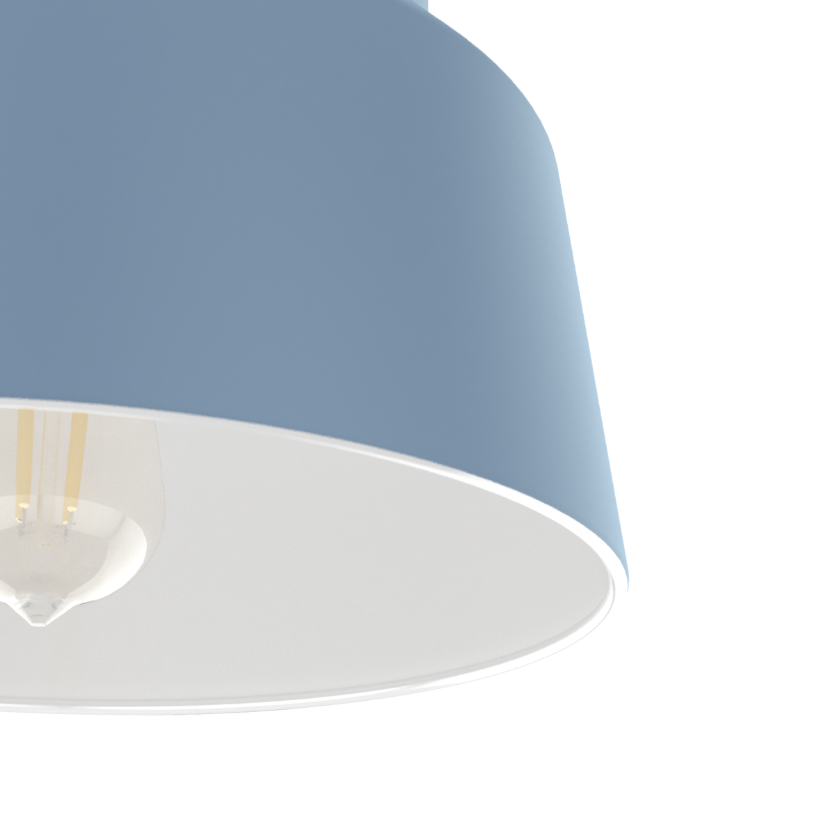 Cranbrook 11.5-inch 1-light Indigo Blue Flush Mount Ceiling Light with Metal Shade
