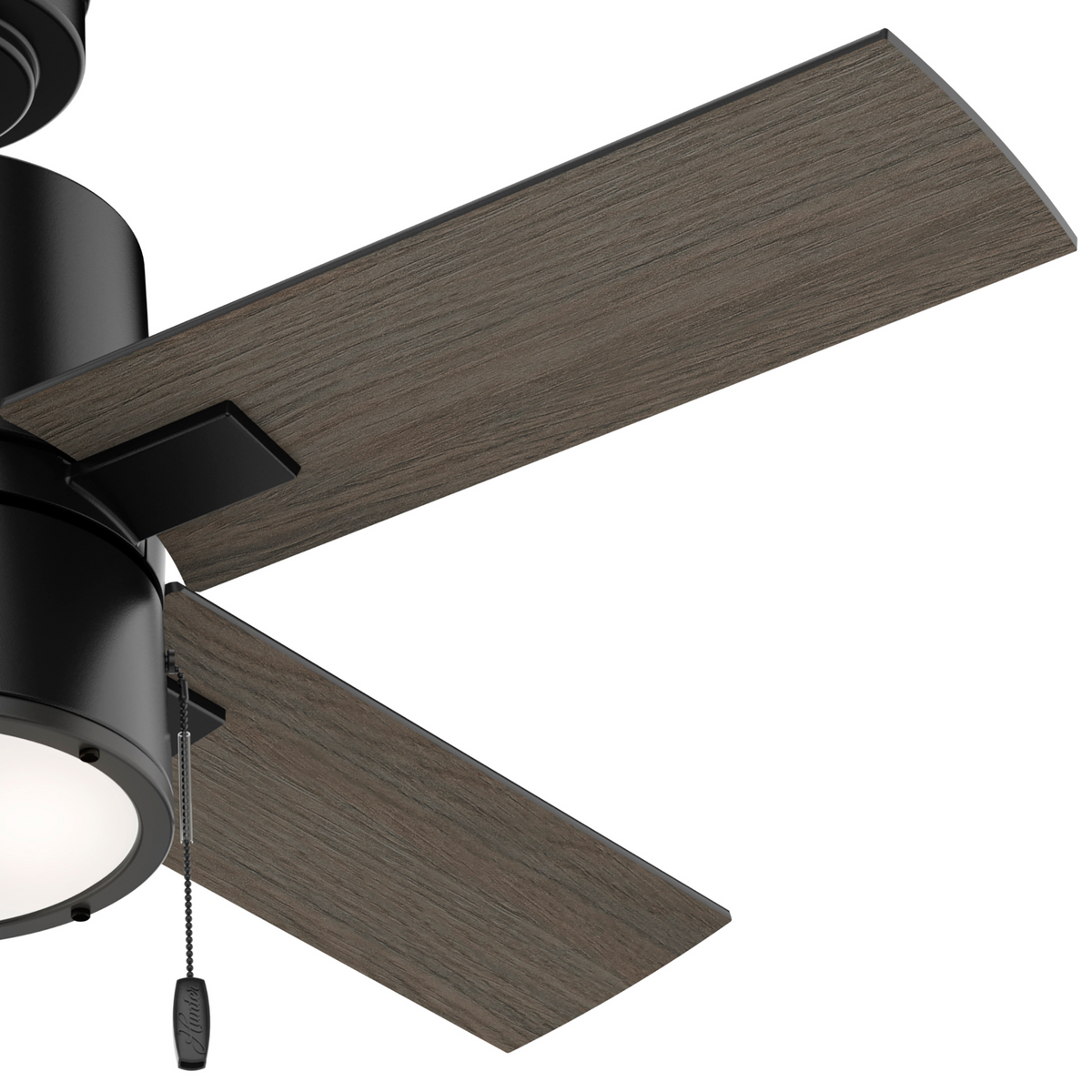 42 inch Beck Matte Black Ceiling Fan with LED Light Kit and Pull Chain