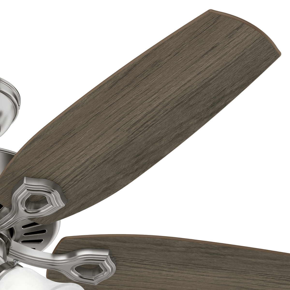 52 inch Builder Brushed Nickel Ceiling Fan with LED Light Kit