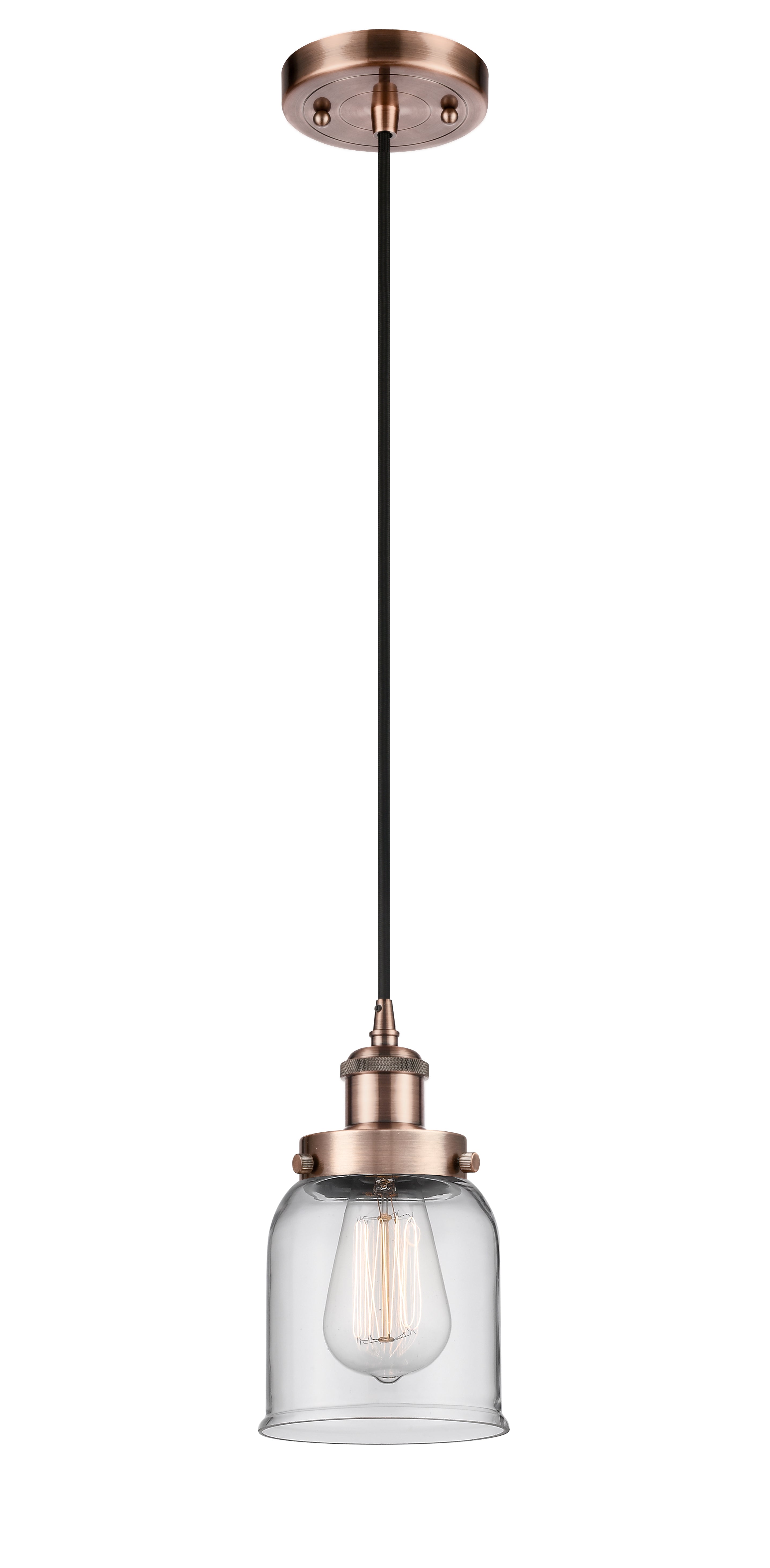 Ballston Urban Mini Pendant 5 Inch Antique Copper