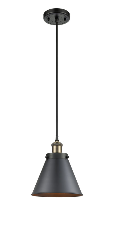 Appalachian 8-Inch 1-Light Cord-Hung Mini Pendant with LED Bulb 9.5-Inch High