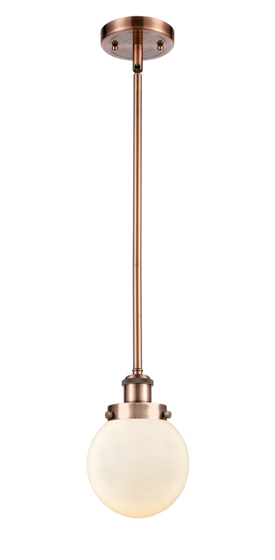 Beacon 6-Inch 1-Light Stem-Hung Mini Pendant 9-Inch High