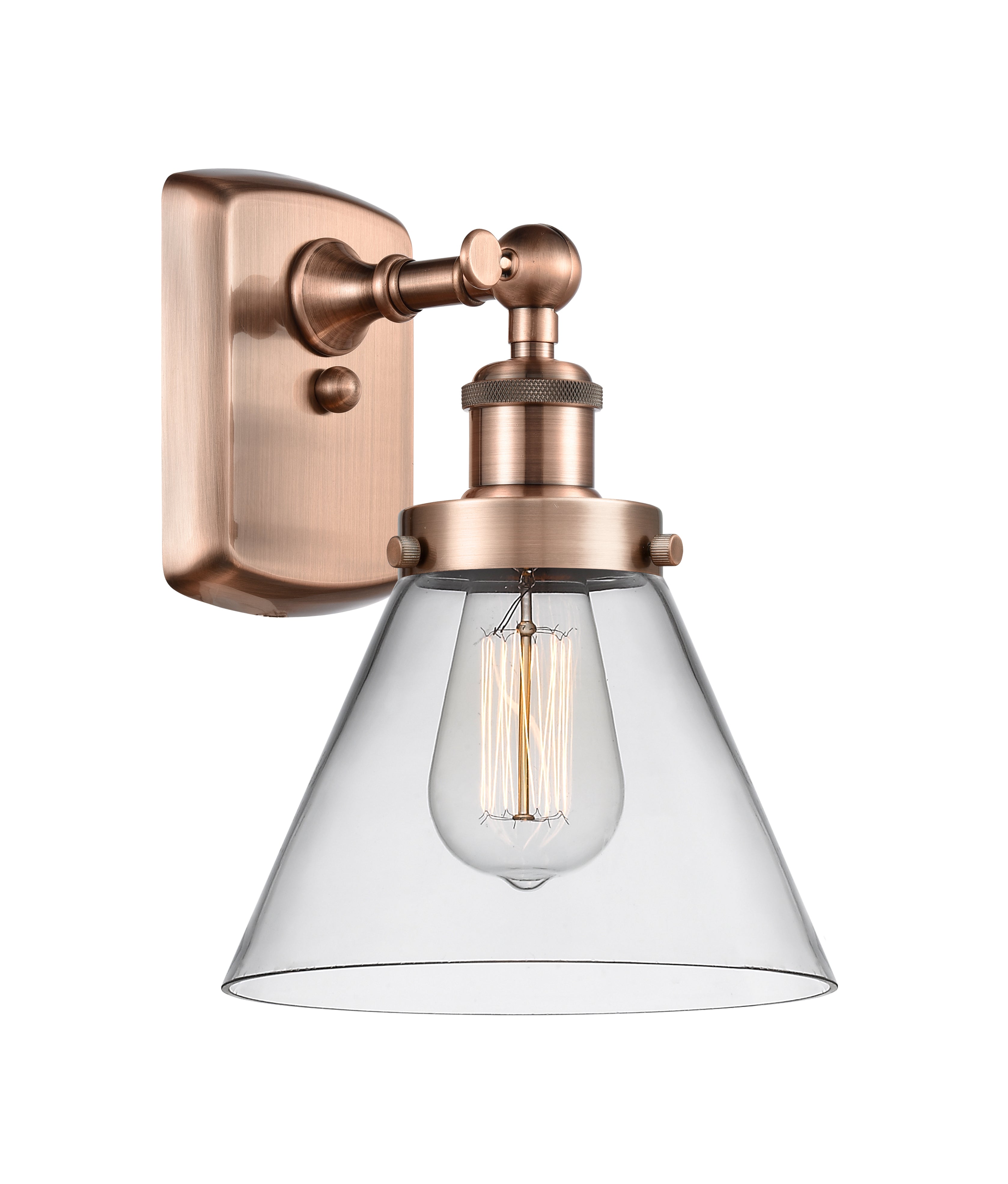 Ballston Urban Sconce Cast Brass 8 Inch