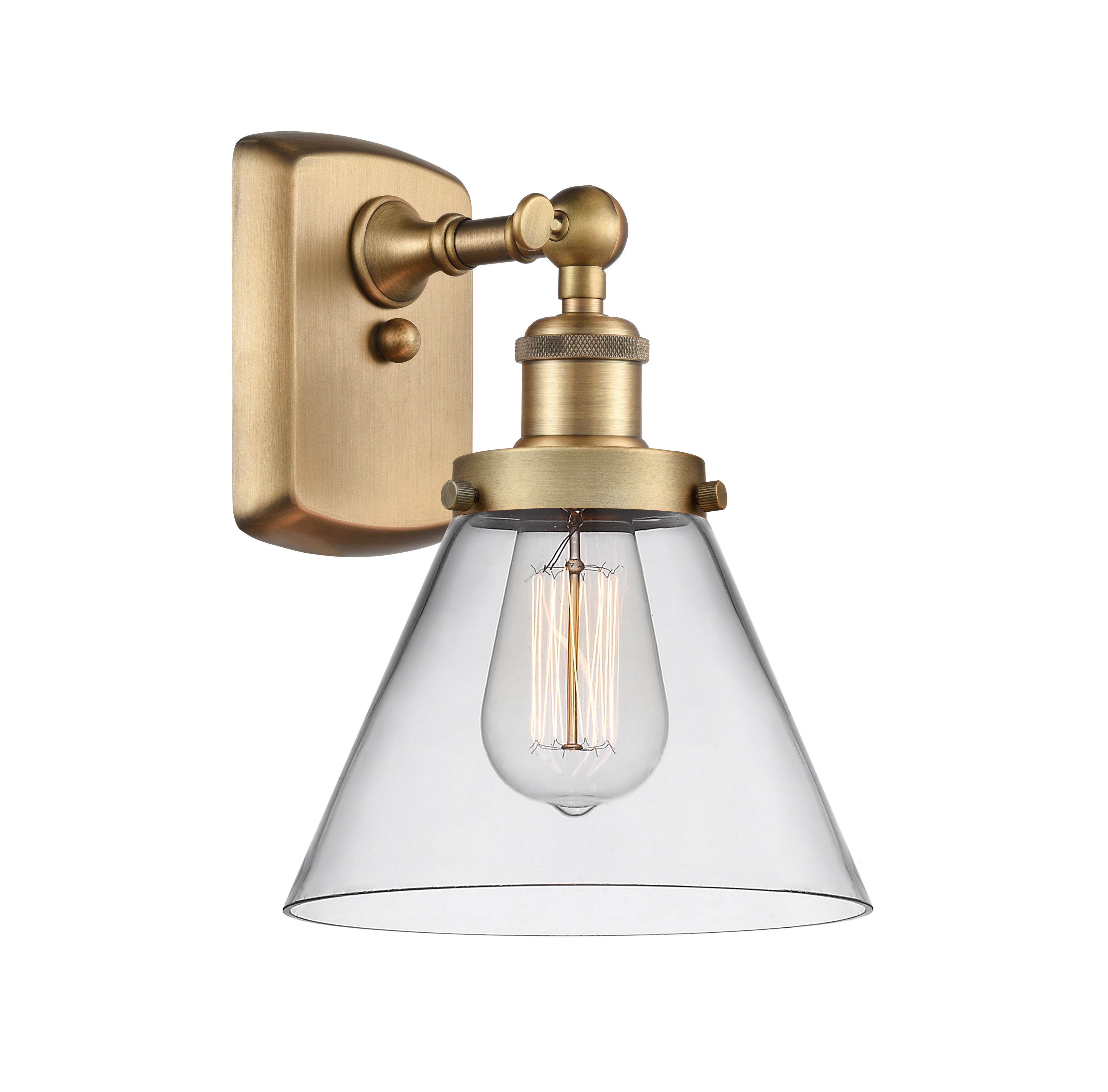 Ballston Urban Sconce Cast Brass 8 Inch