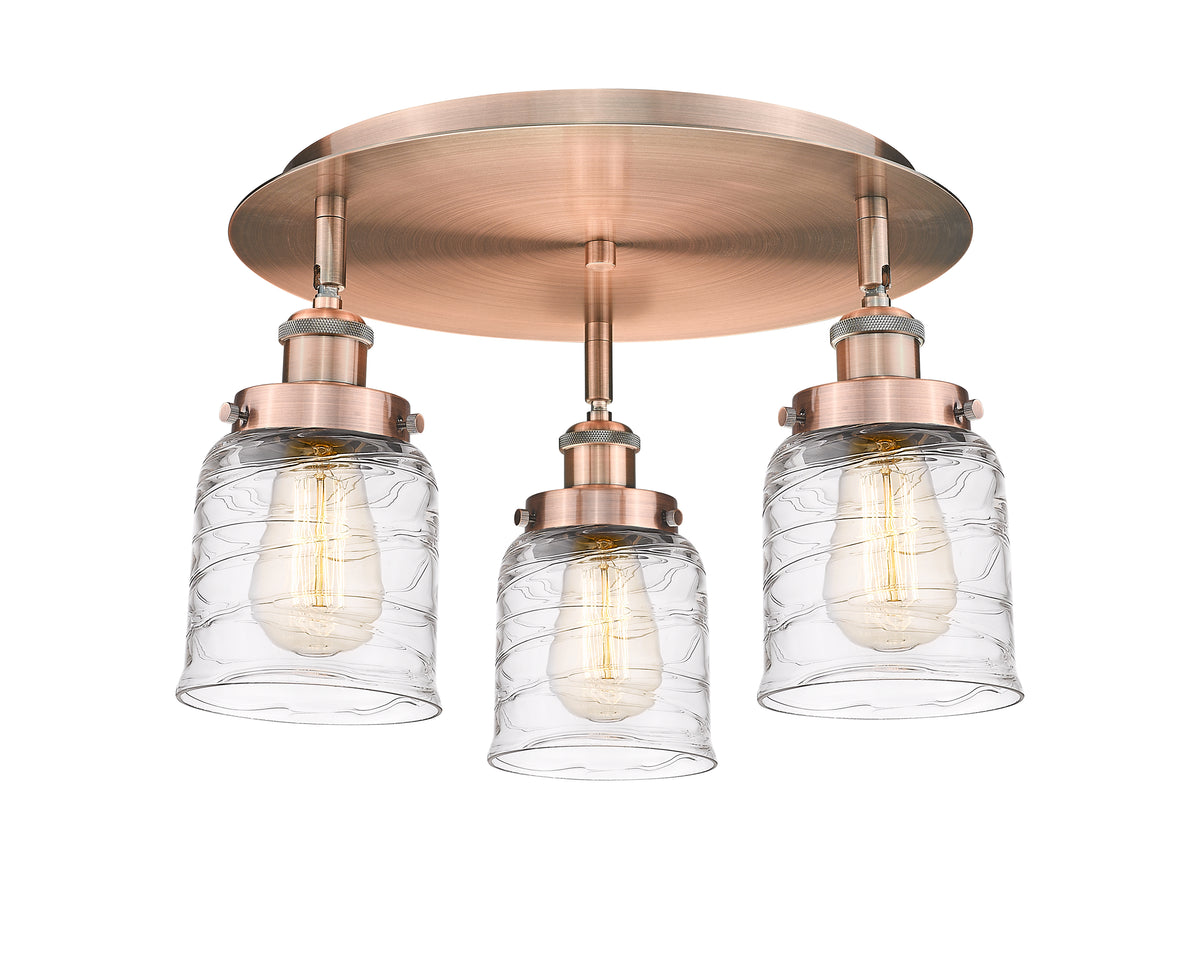 Bell 17-Inch 3-Light Semi-Flush Mount