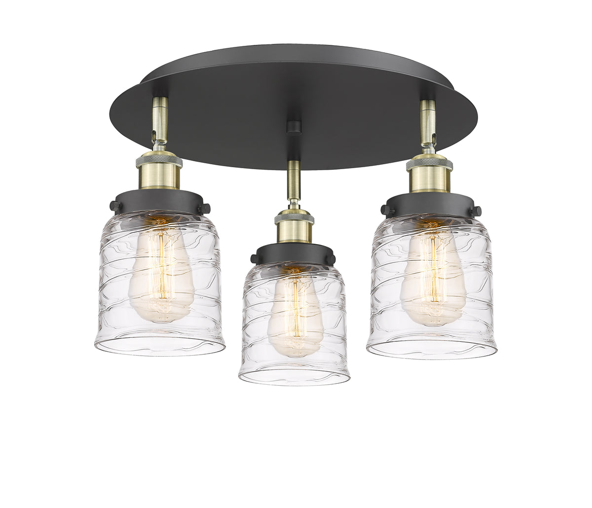 Bell 17-Inch 3-Light Semi-Flush Mount
