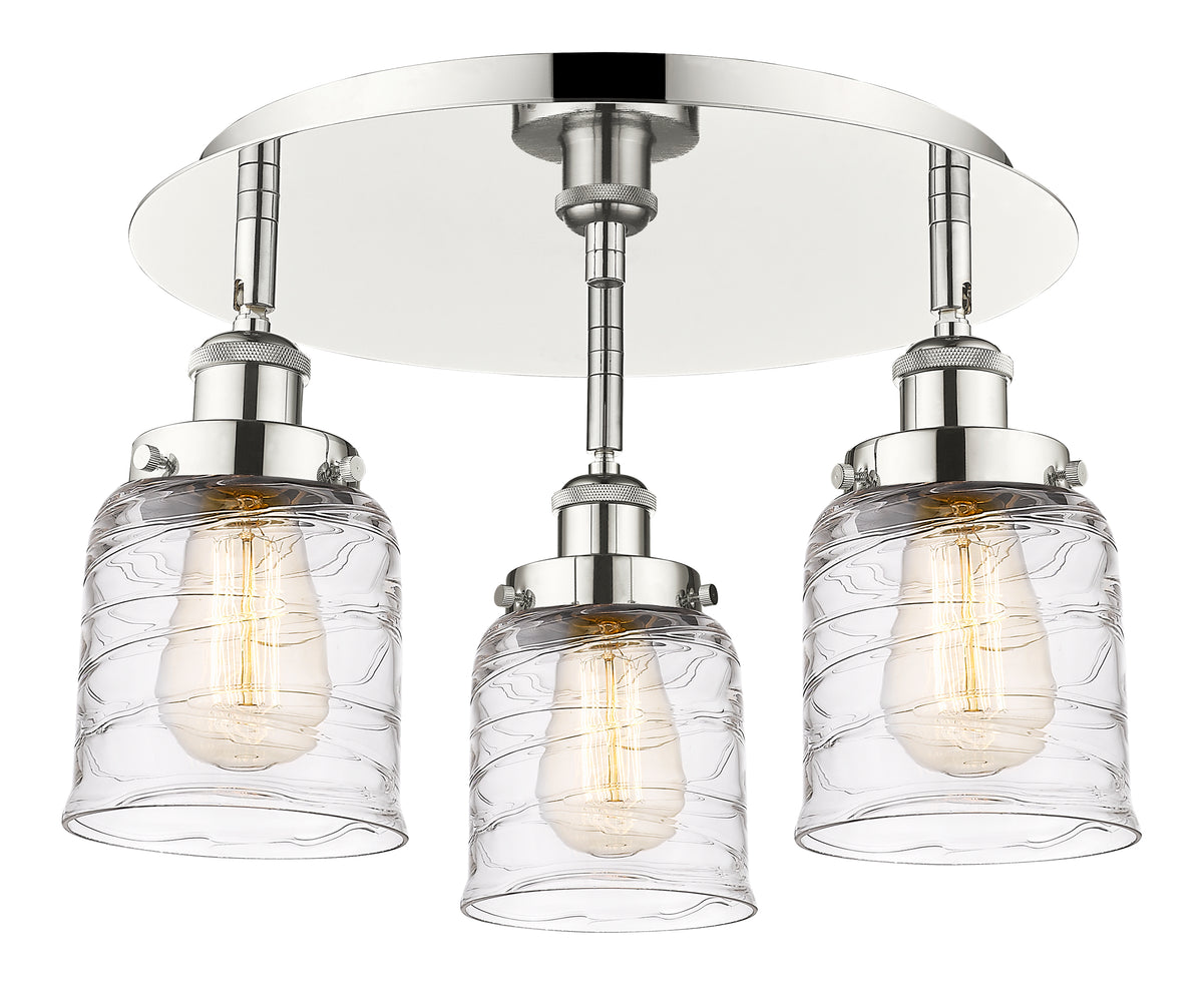 Bell 17-Inch 3-Light Semi-Flush Mount