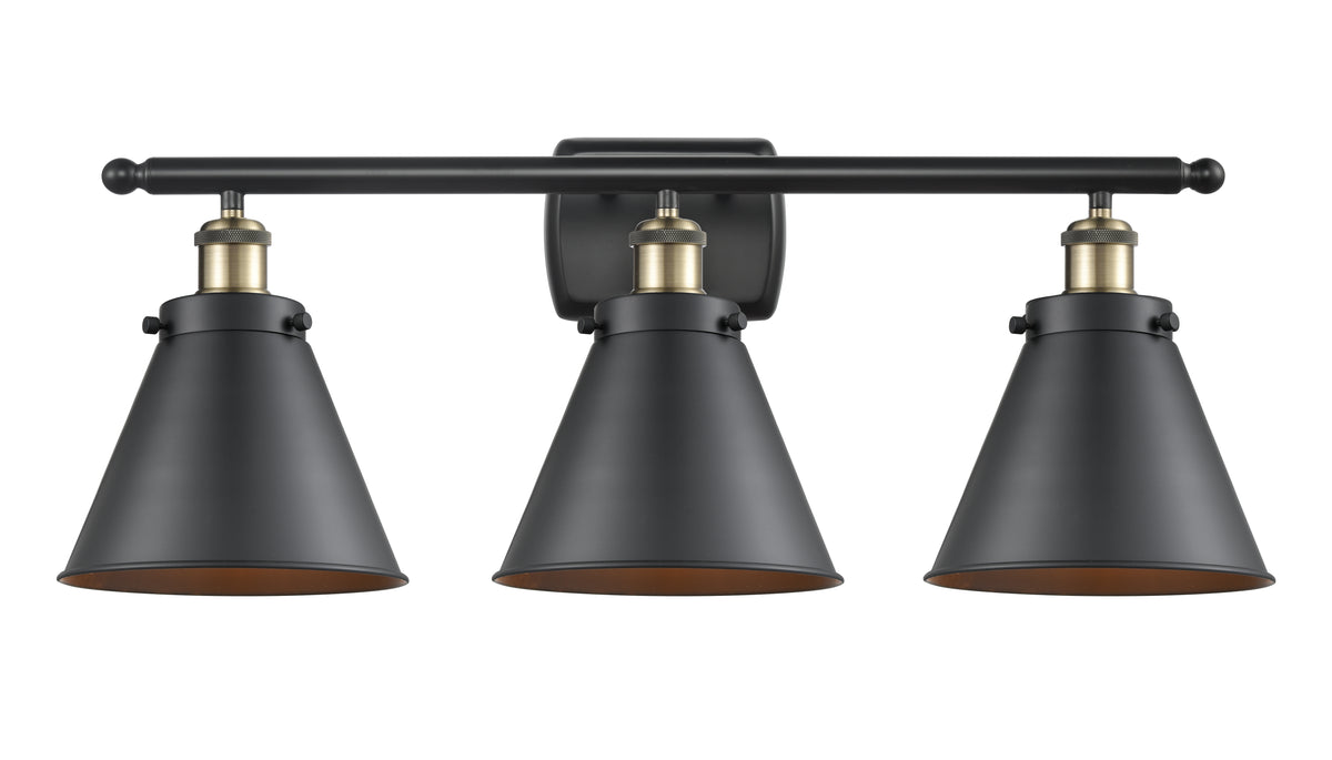 Appalachian 26-Inch 3-Light Bath Vanity Light with LED Bulbs 10.5-Inch High 8-Inch Extension