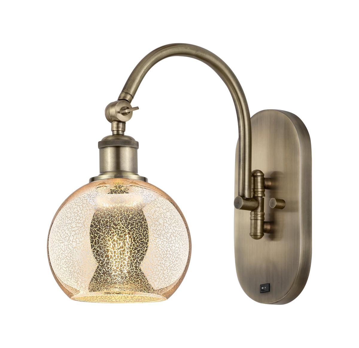 Athens 6-Inch 1-Light Sconce 11.875-Inch High