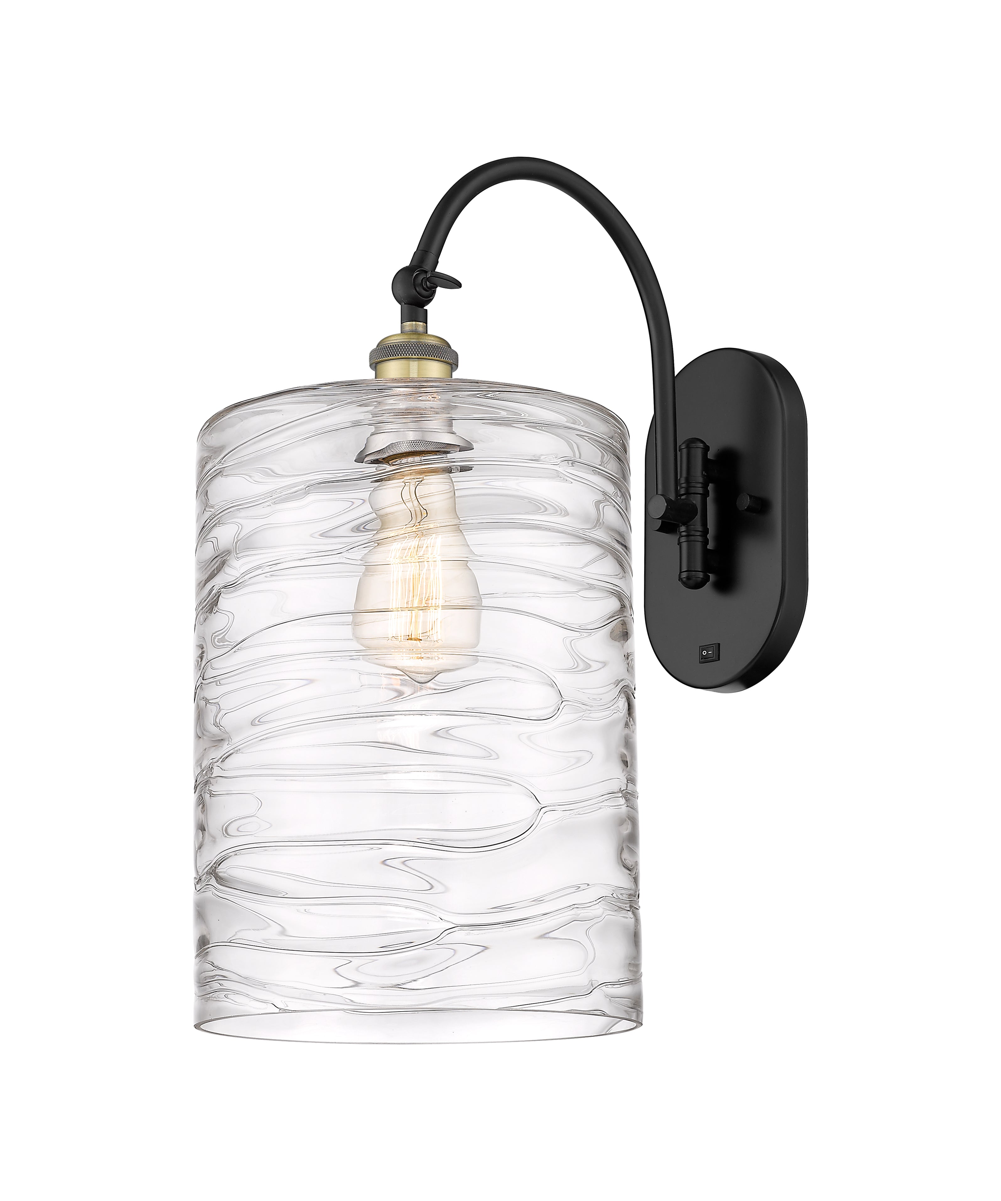 Ballston Sconce Cast Brass Steel Glass