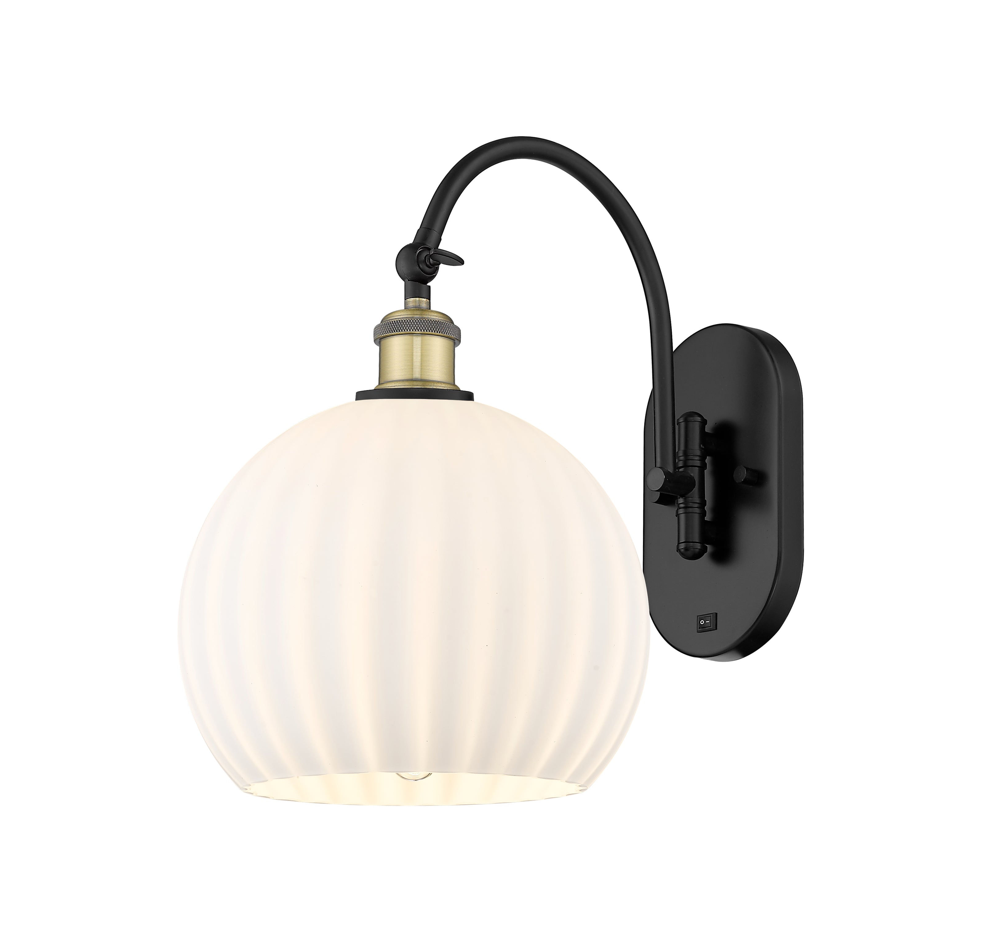Ballston Sconce Cast Brass Steel Glass