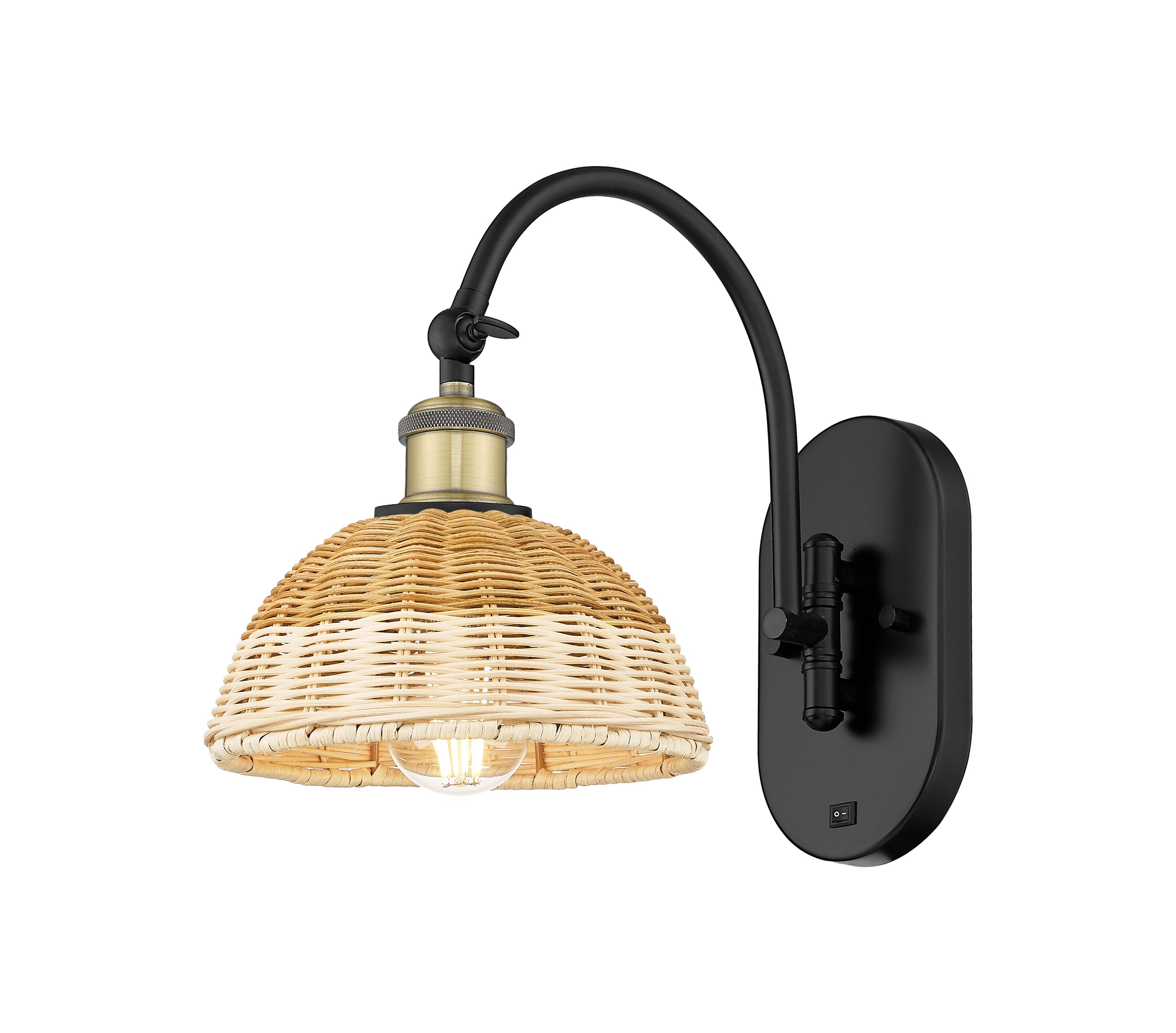 Ballston Sconce Cast Brass Steel Glass