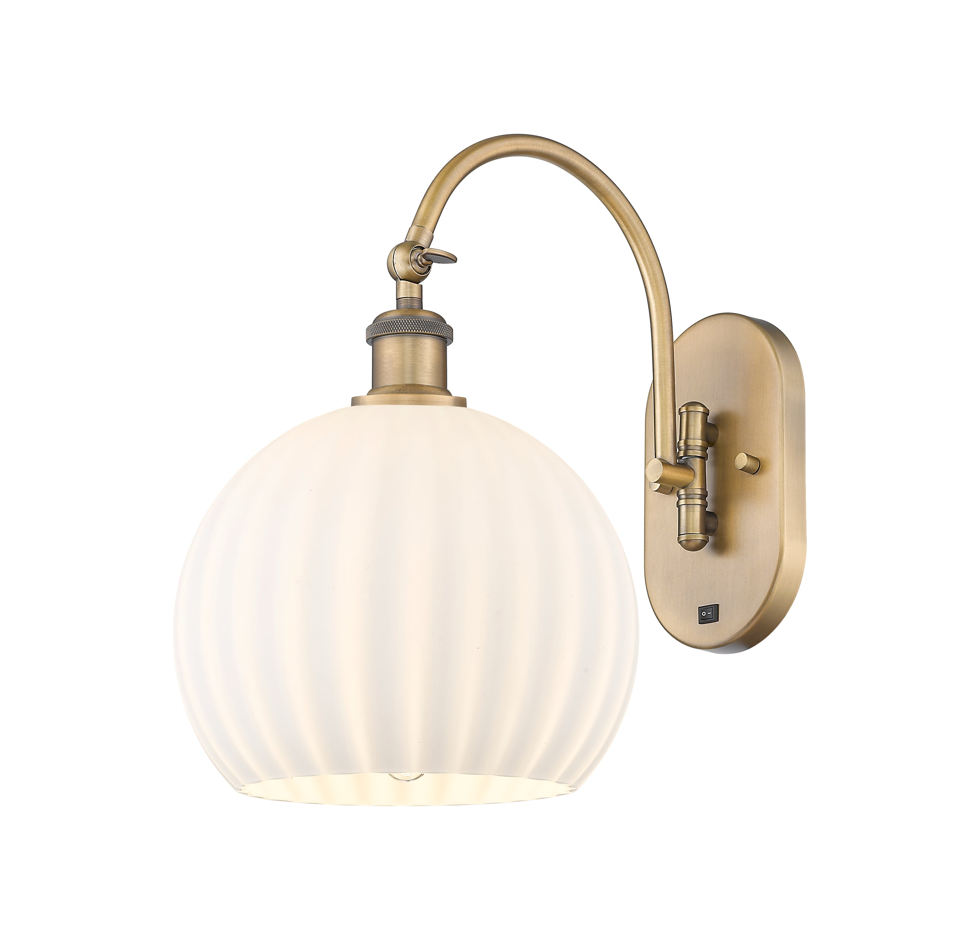 Ballston Sconce Cast Brass Steel Glass