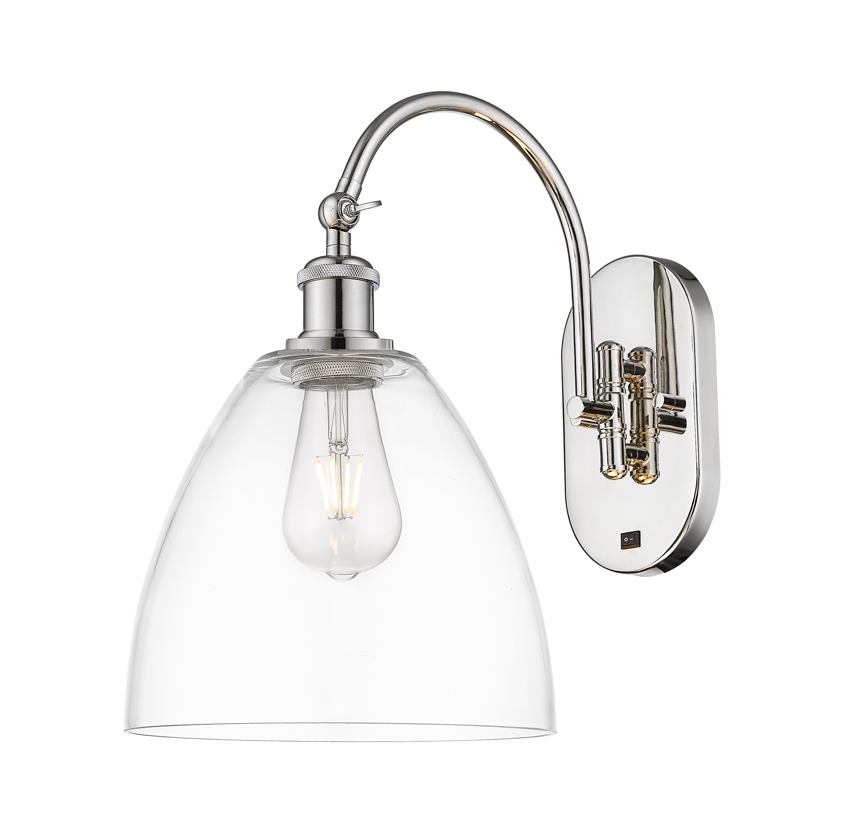 Ballston Sconce Cast Brass Steel Glass