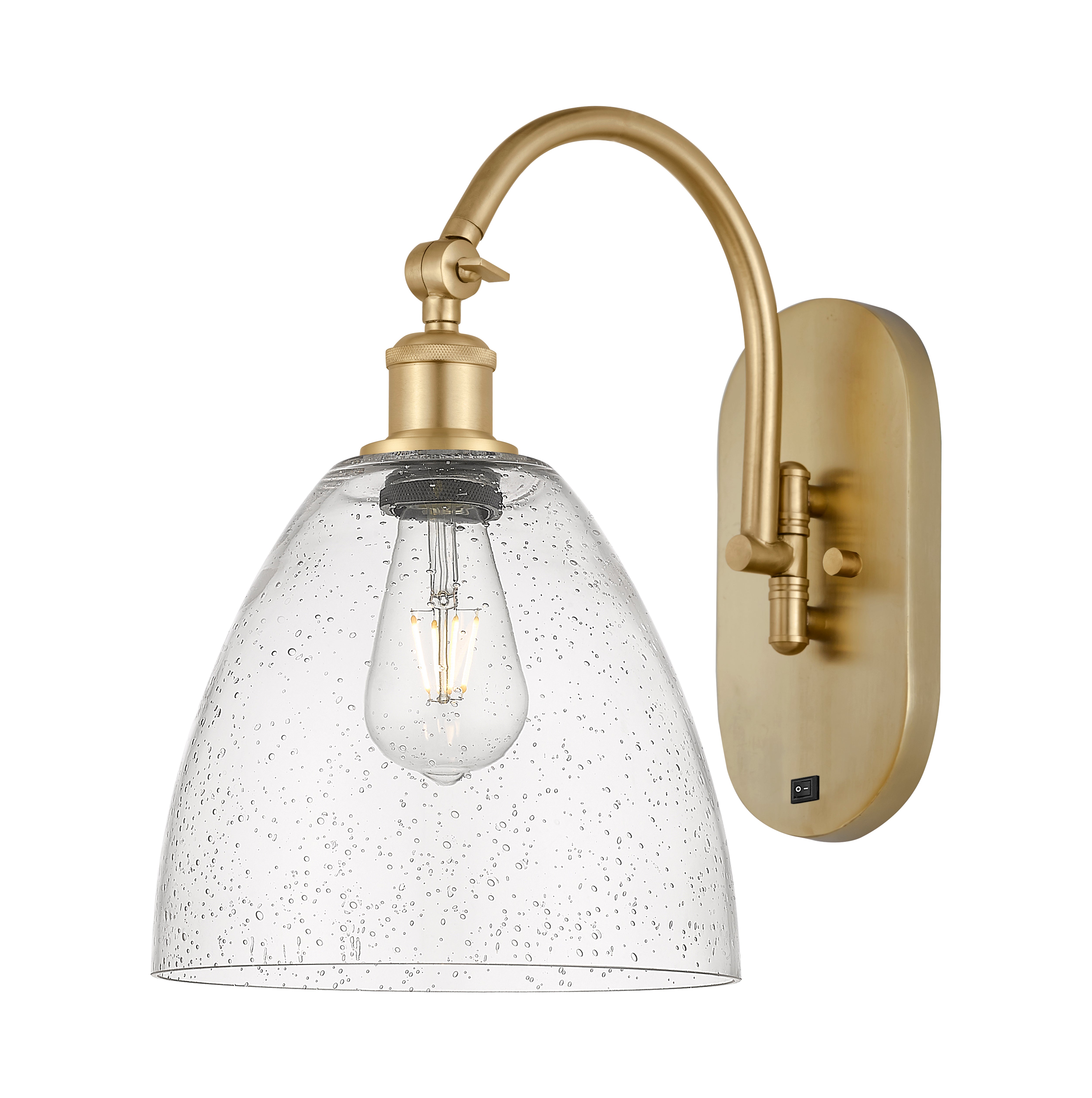 Ballston Sconce Cast Brass Steel Glass