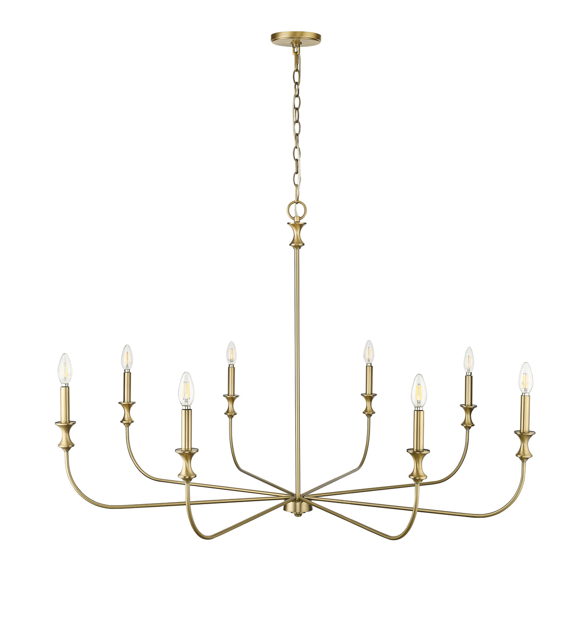 31.75'' Savanne Vintage Brass 8 Light Chandelier