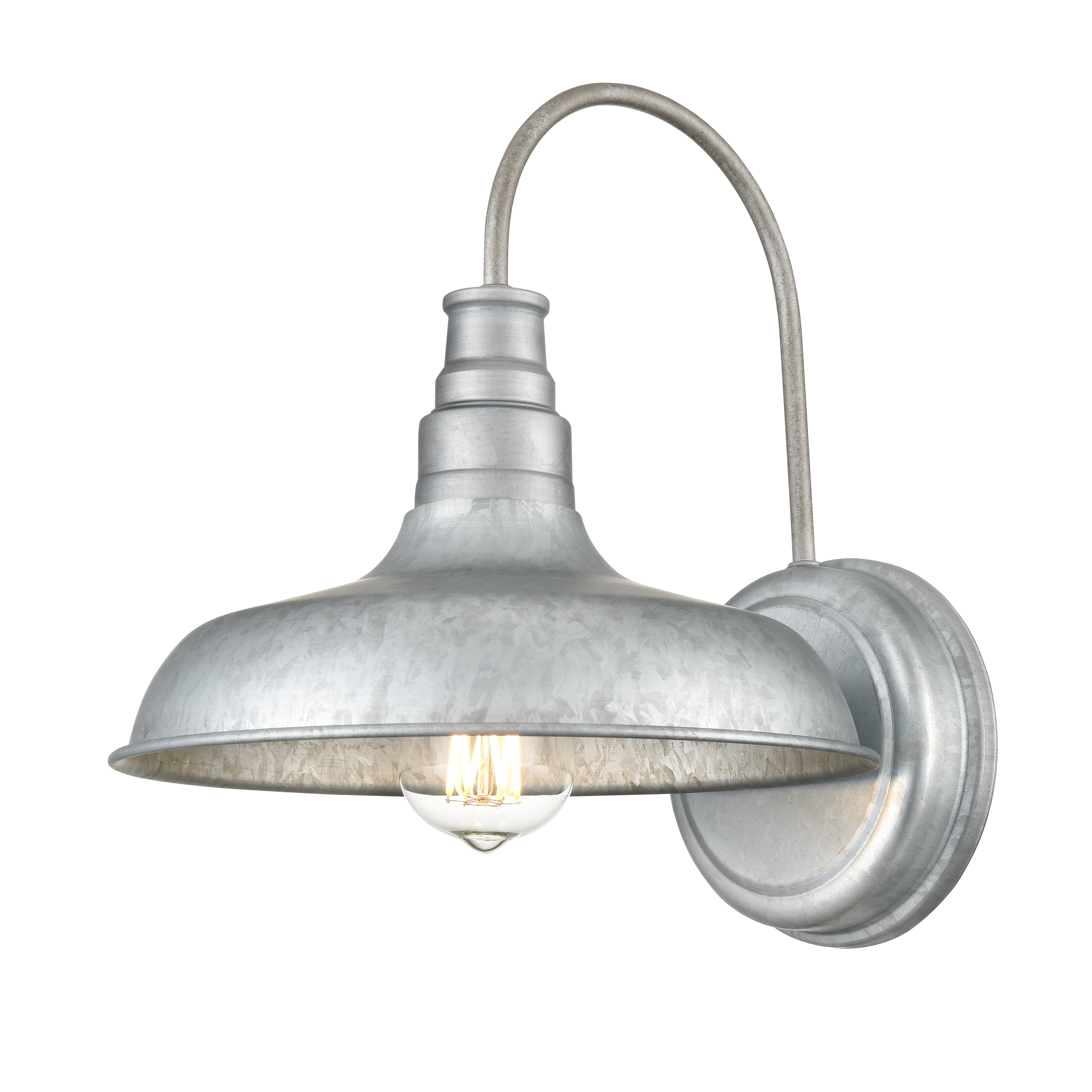 13-inch Milltown Galvanized 1-Light Outdoor Wall Sconce