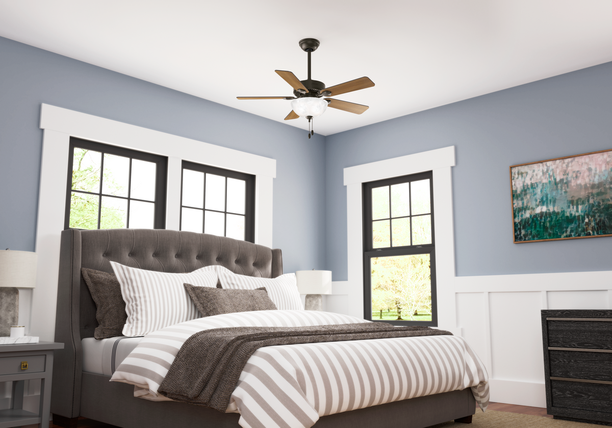 44 inch Swanson New Bronze Ceiling Fan with LED Light Kit and Pull Chain