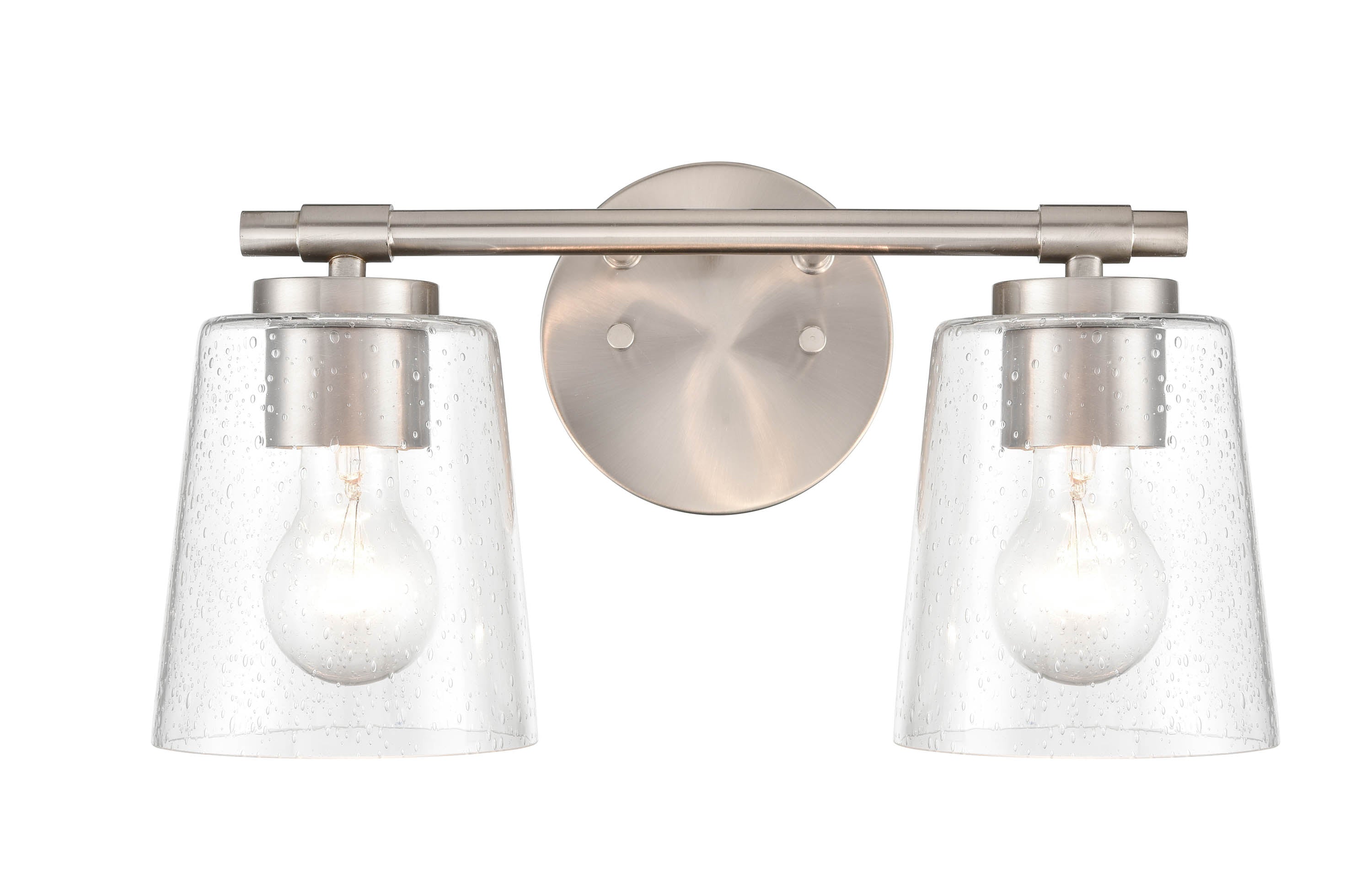 15'' Brushed Nickel 2 Light Bath Vanity