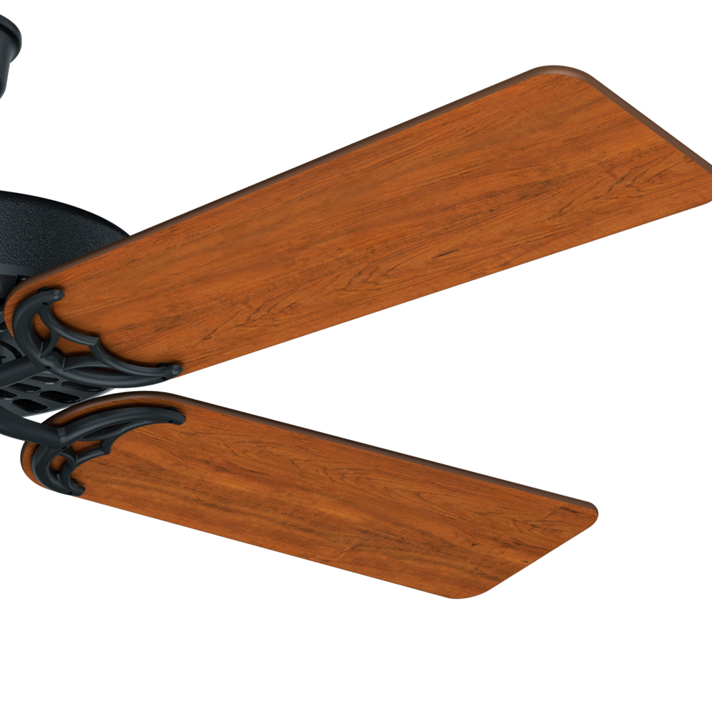 52 inch Original Matte Black Damp Rated Ceiling Fan
