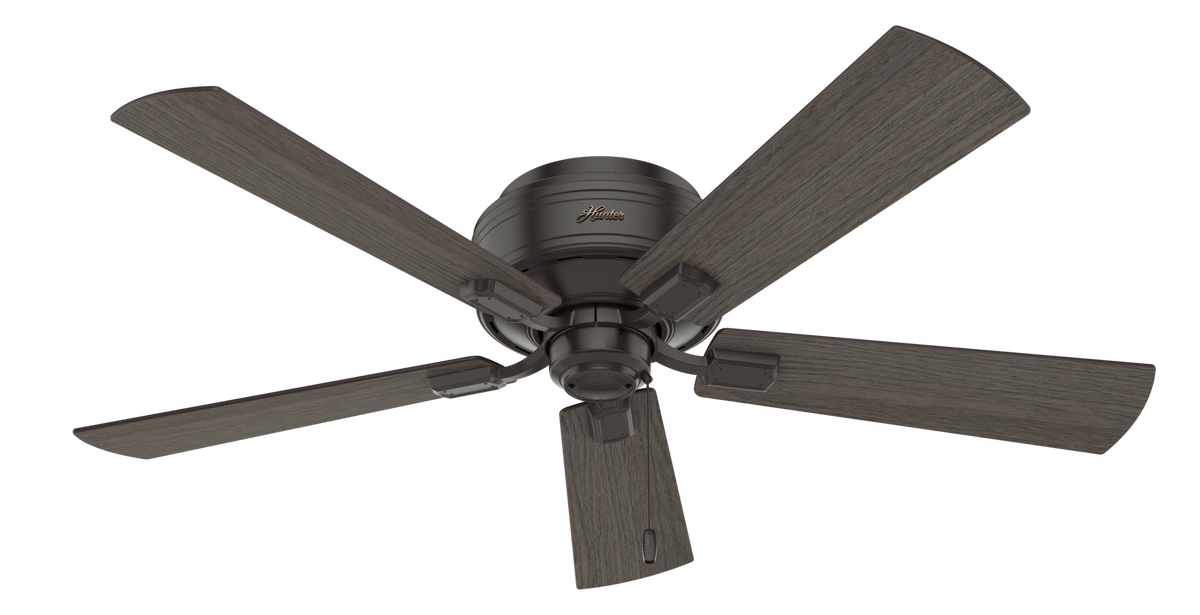 52 inch Crestfield Noble Bronze Low Profile Ceiling Fan with LED Light Kit and Pull Chain