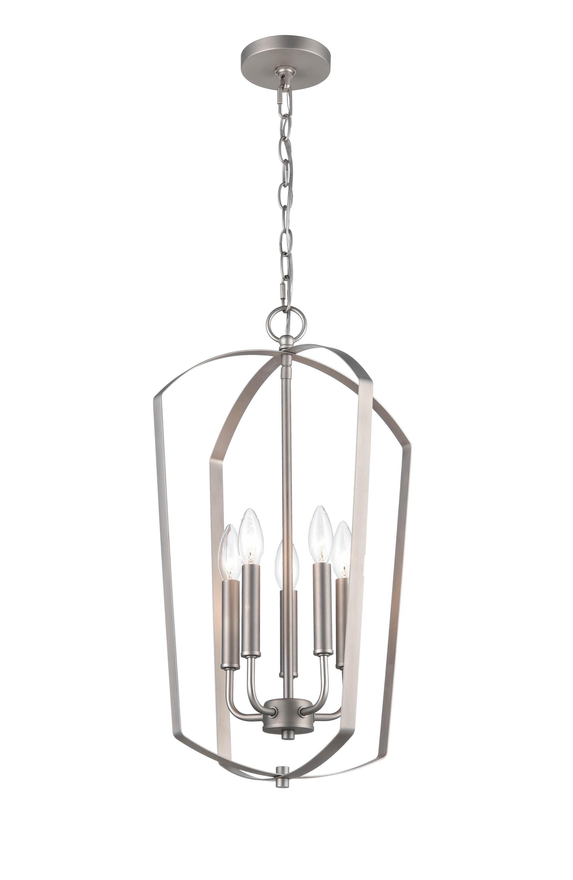 24'' Ivey Lake Satin Nickel 5 Light Pendant