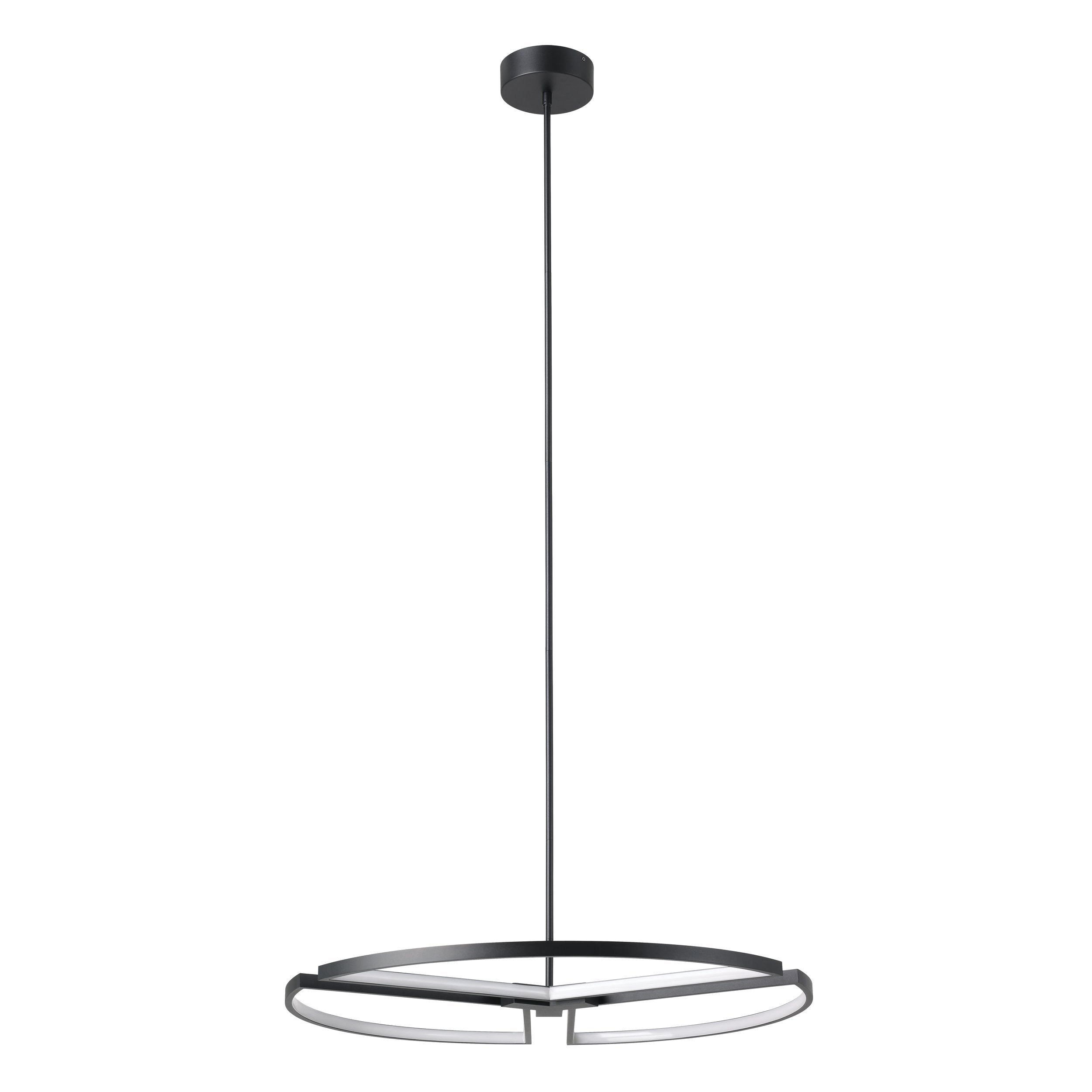 Alfie 30-inch 3-light Textured Black 3CCT LED Chandelier