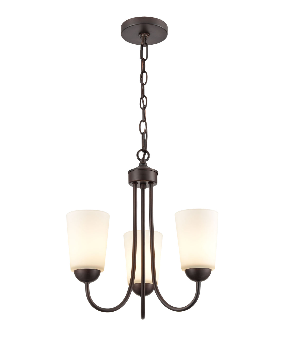 15.5'' Ivey Lake Rubbed Bronze 3 Light Chandelier