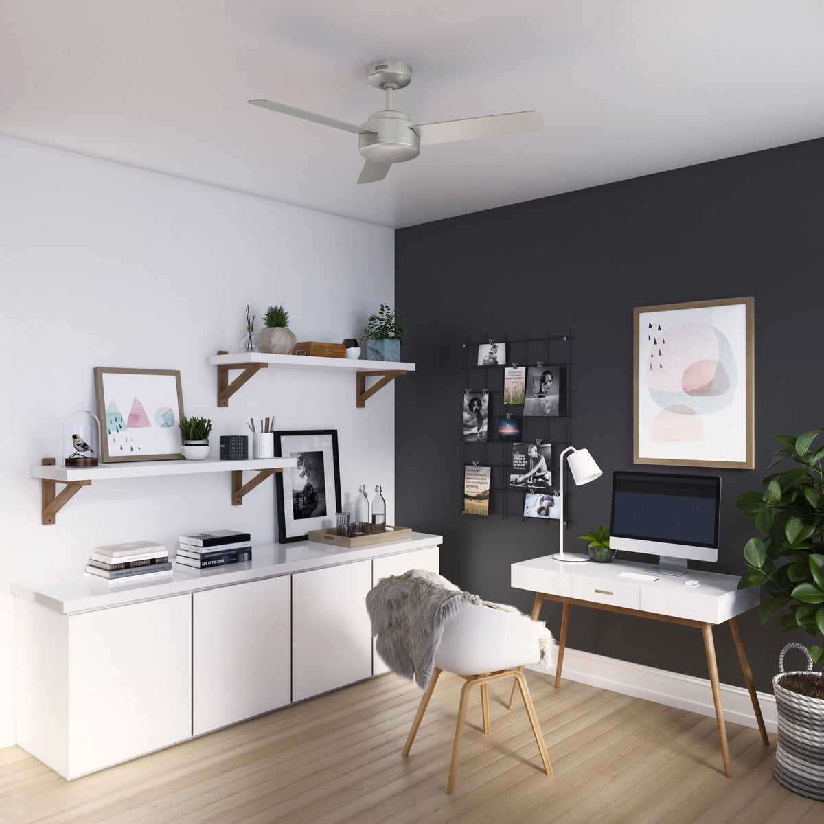44 inch Presto Matte Nickel Ceiling Fan and Wall Control