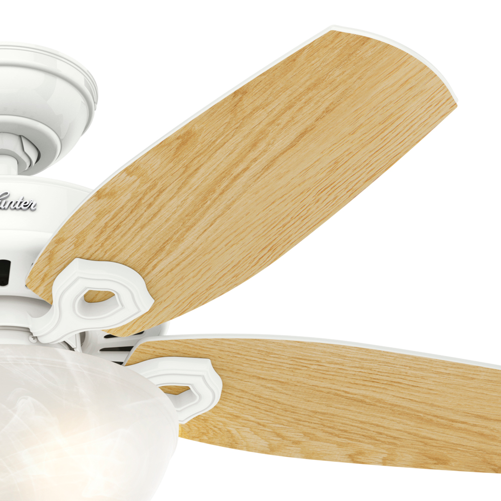 42 inch Builder Snow White Ceiling Fan with LED Light Kit and Pull Chain