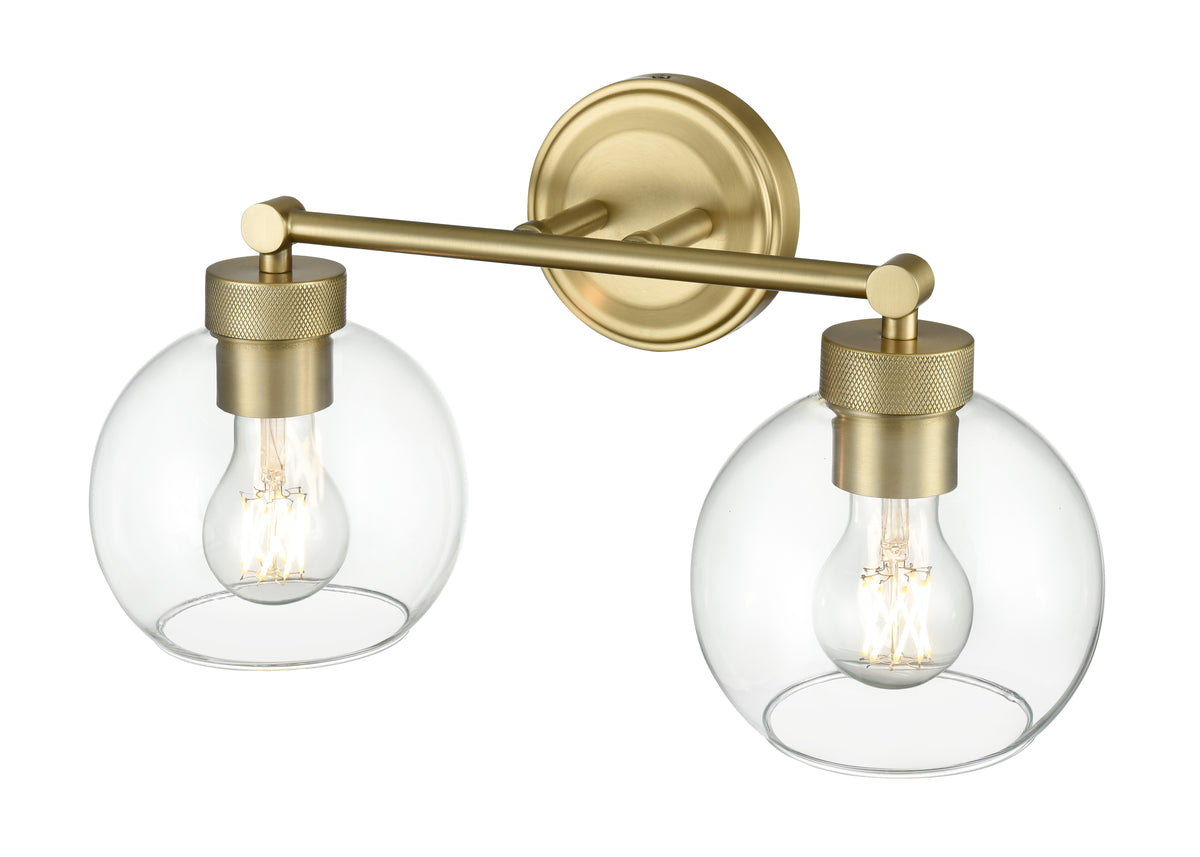 16'' Jonatan Vintage Brass 2 Light Bath Vanity