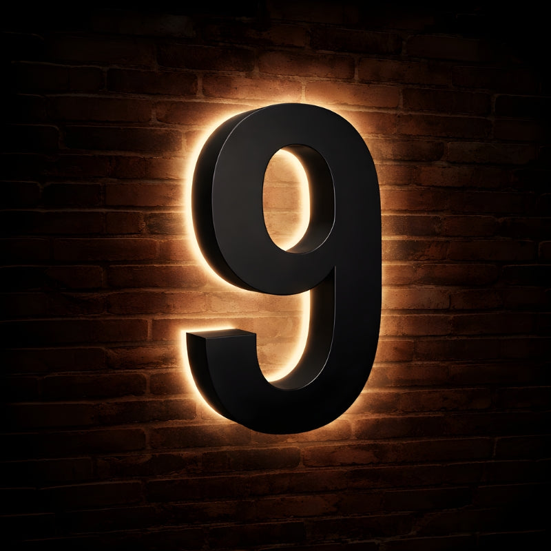 Illuminated Address Numbers - Stainless Steel 2700K