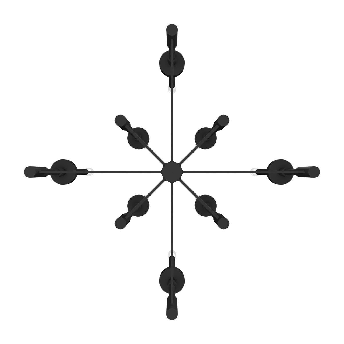 Briargrove 30-inch 8-light Matte Black Chandelier