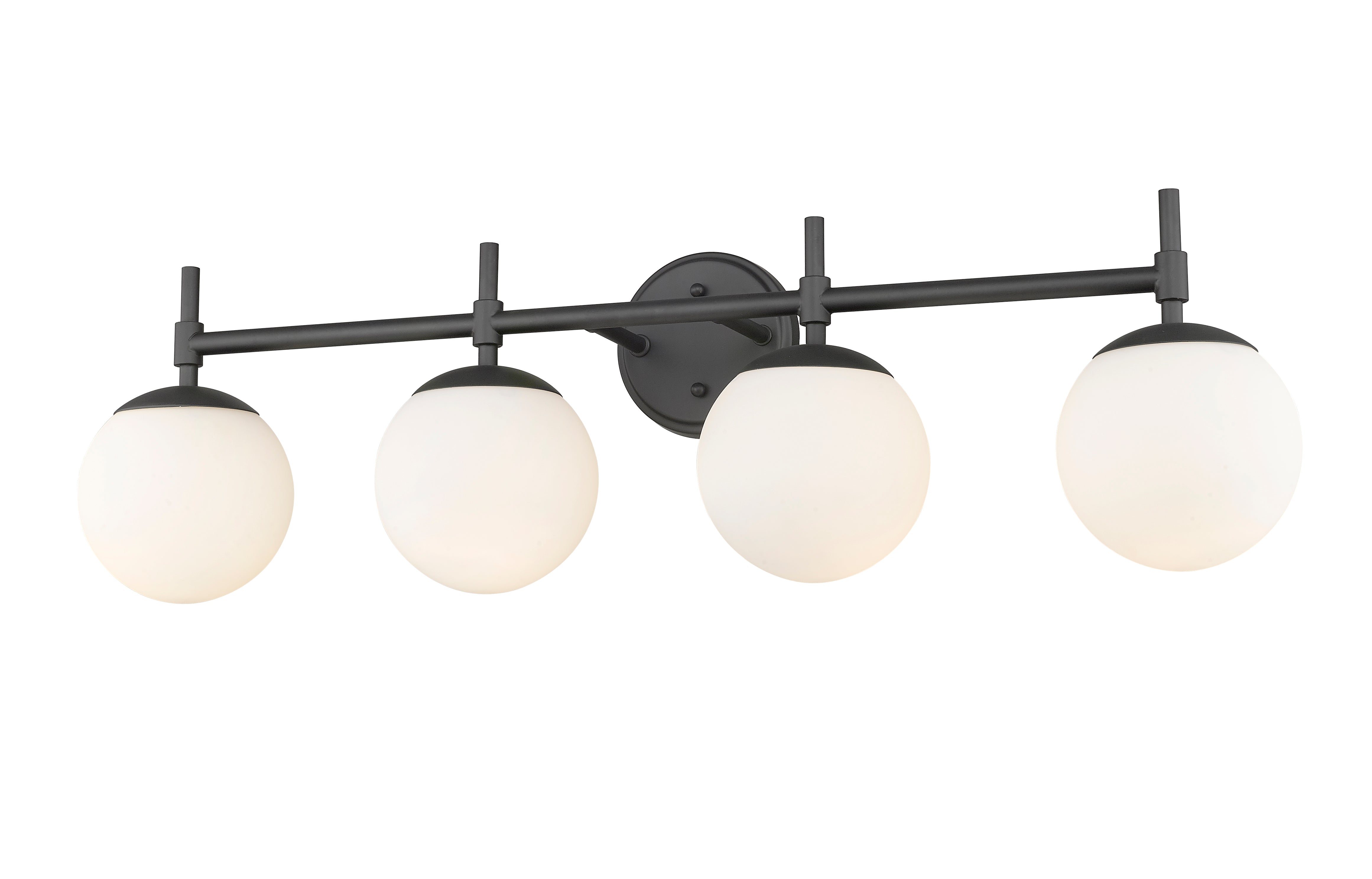 33'' Matte Black 4 Light Bath Vanity