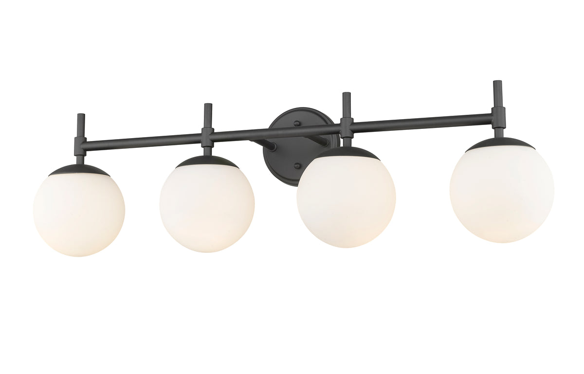 33'' Matte Black 4 Light Bath Vanity