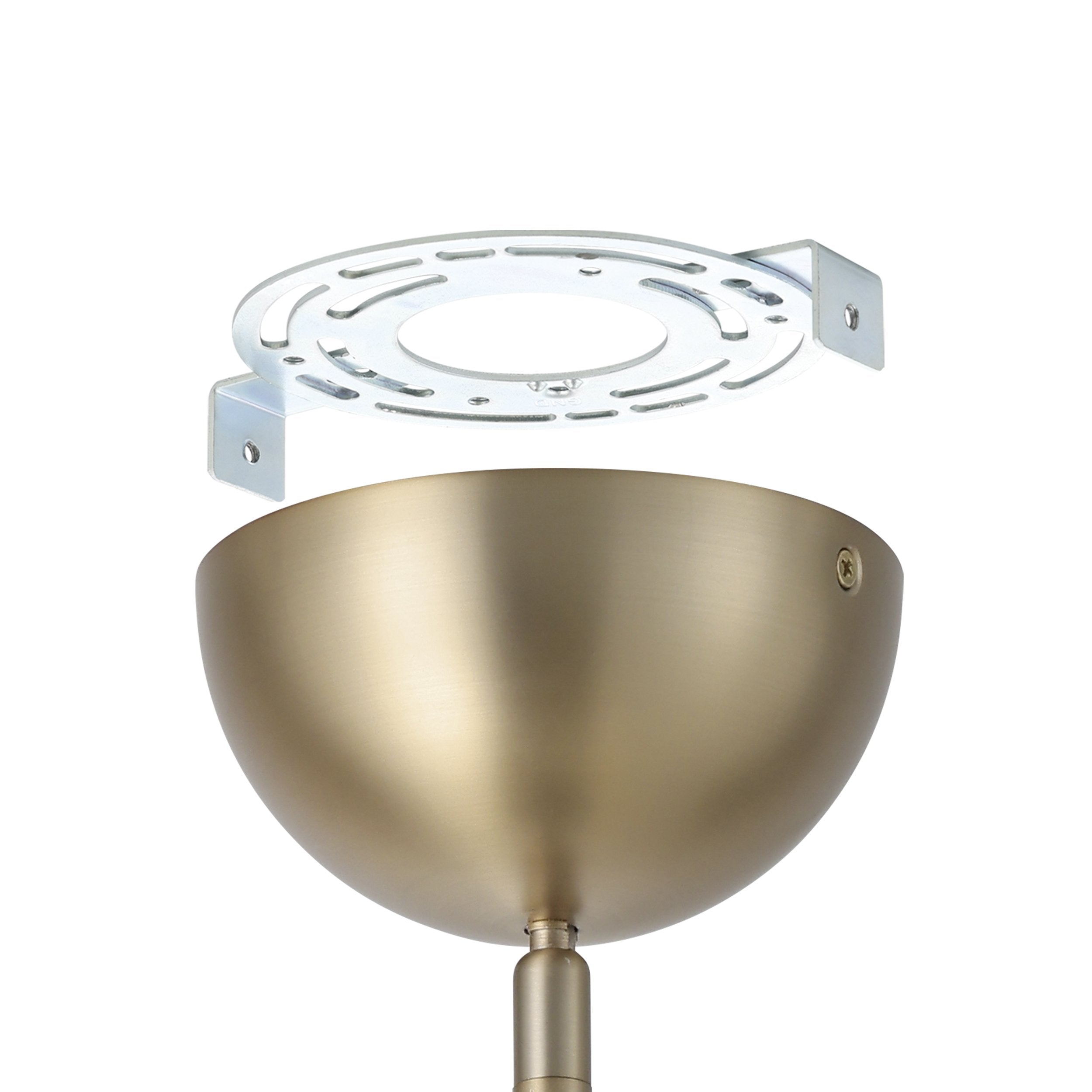 Sinclair 20-inch Champagne Gold and Black Faux Leather 5CCT LED Convertible Pendant