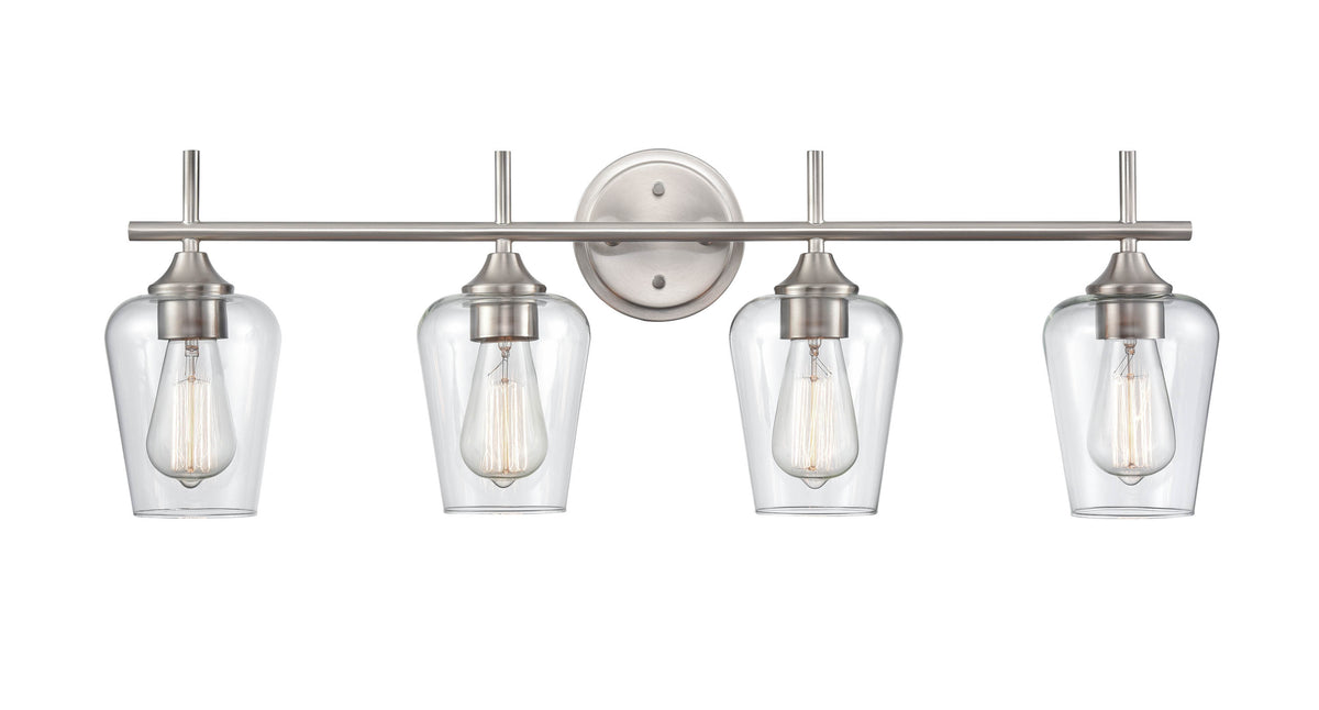31'' Ashford Brushed Nickel 4 Light Bath Vanity