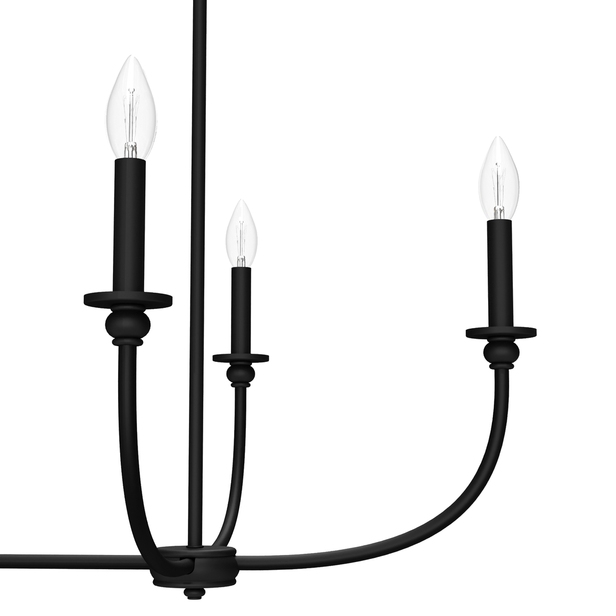 Southcrest 36-inch 6-light Matte Black Linear Chandelier