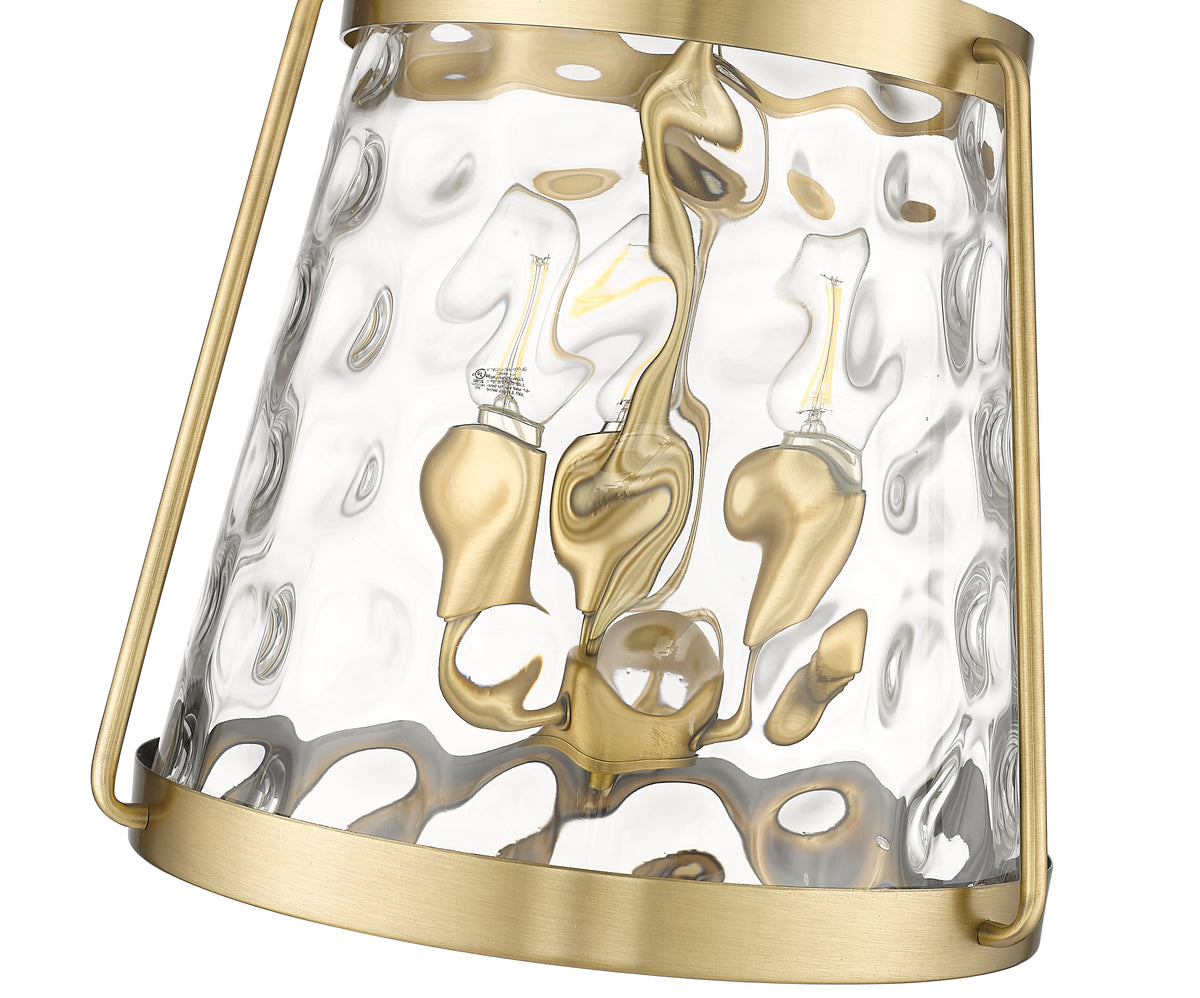 21.63'' Adabella Vintage Brass 3 Light Pendant