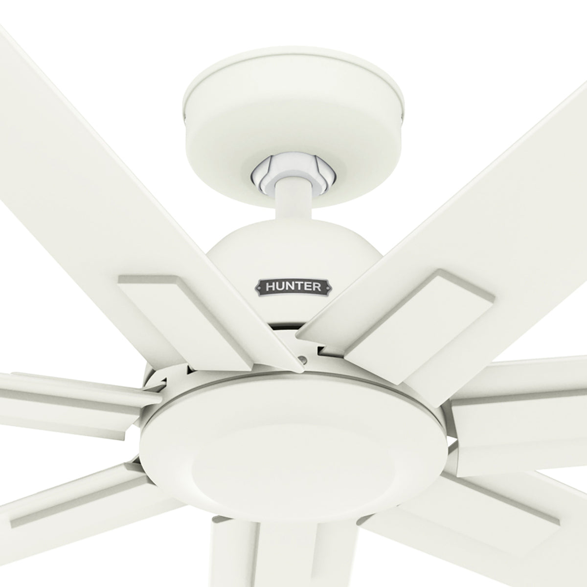 72 inch Downtown ENERGY STAR® Matte White Damp Rated Ceiling Fan and Wall Control