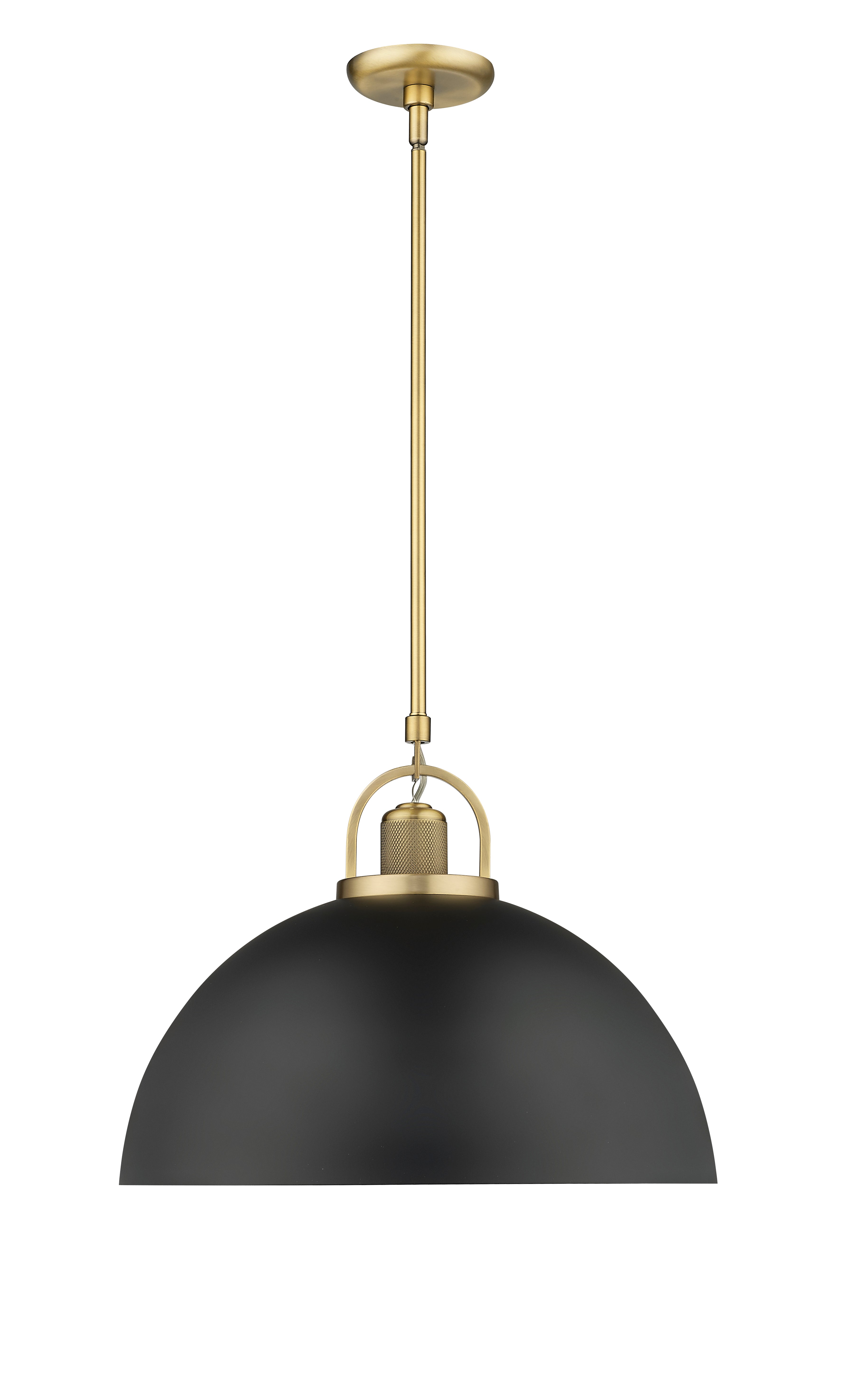 14.5'' Artistan Vintage Brass/Matte Black 1 Light Pendant