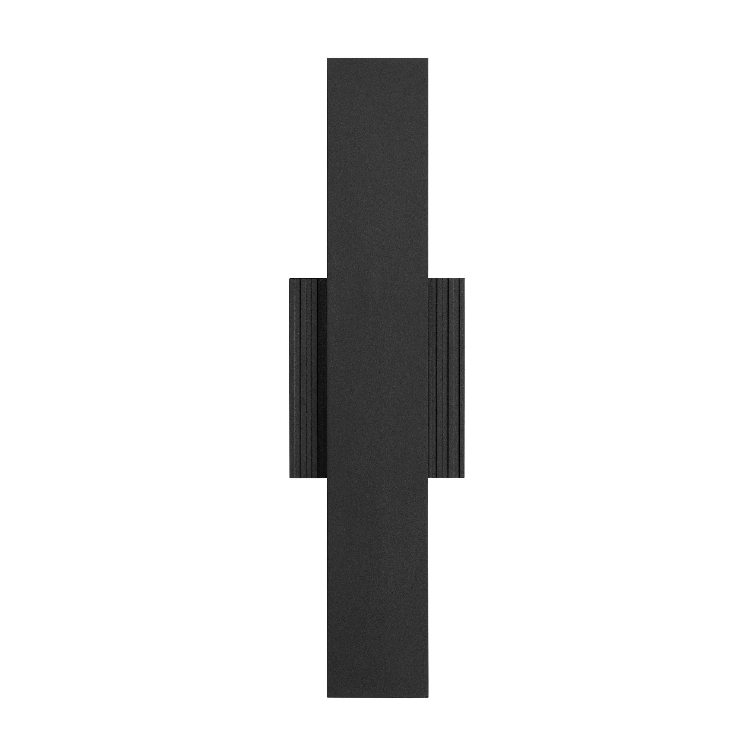 Jacks 22-inch Textured Black 5CCT LED Exterior Wall Sconce