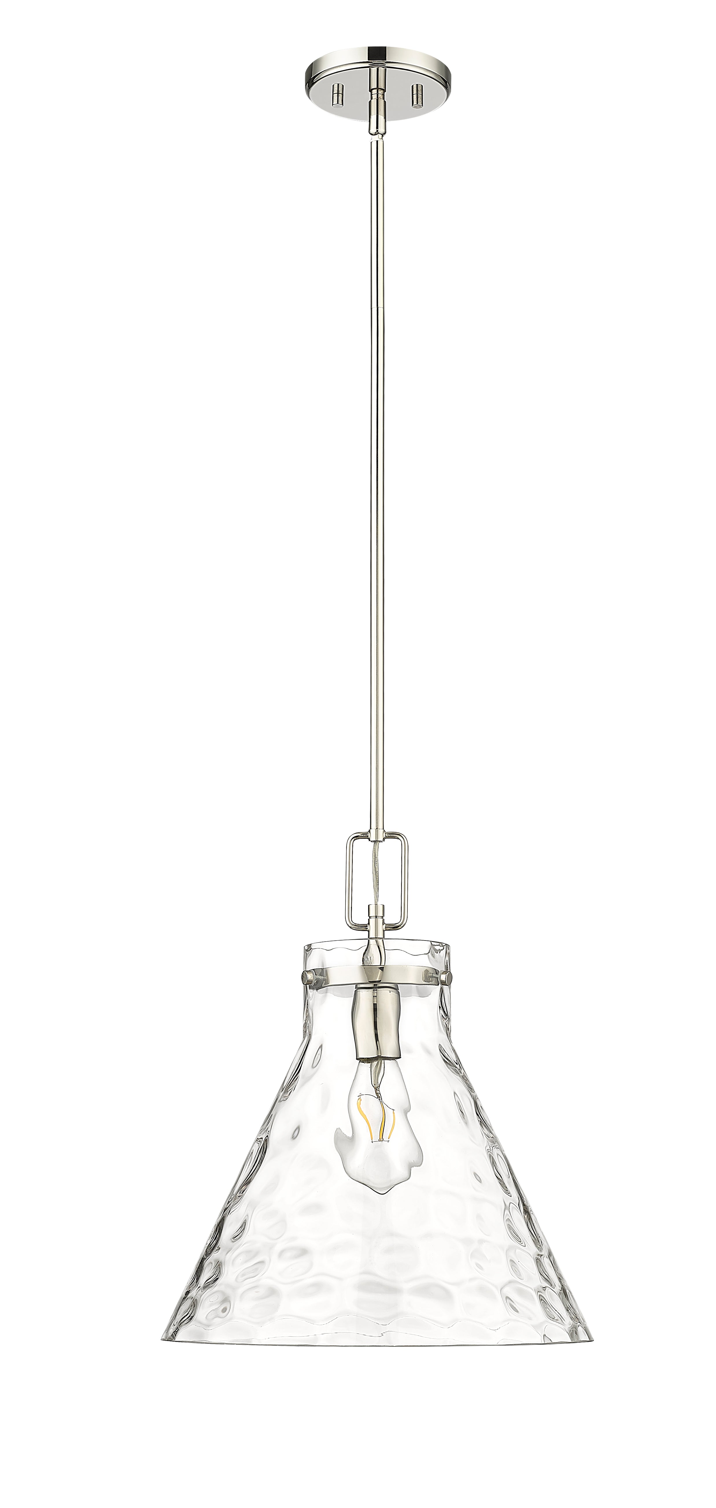 12.8'' Barlon Polished Nickel 1 Light Pendant