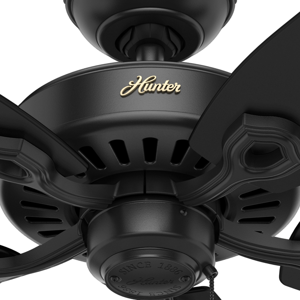 52 inch Builder Matte Black Ceiling Fan and Pull Chain