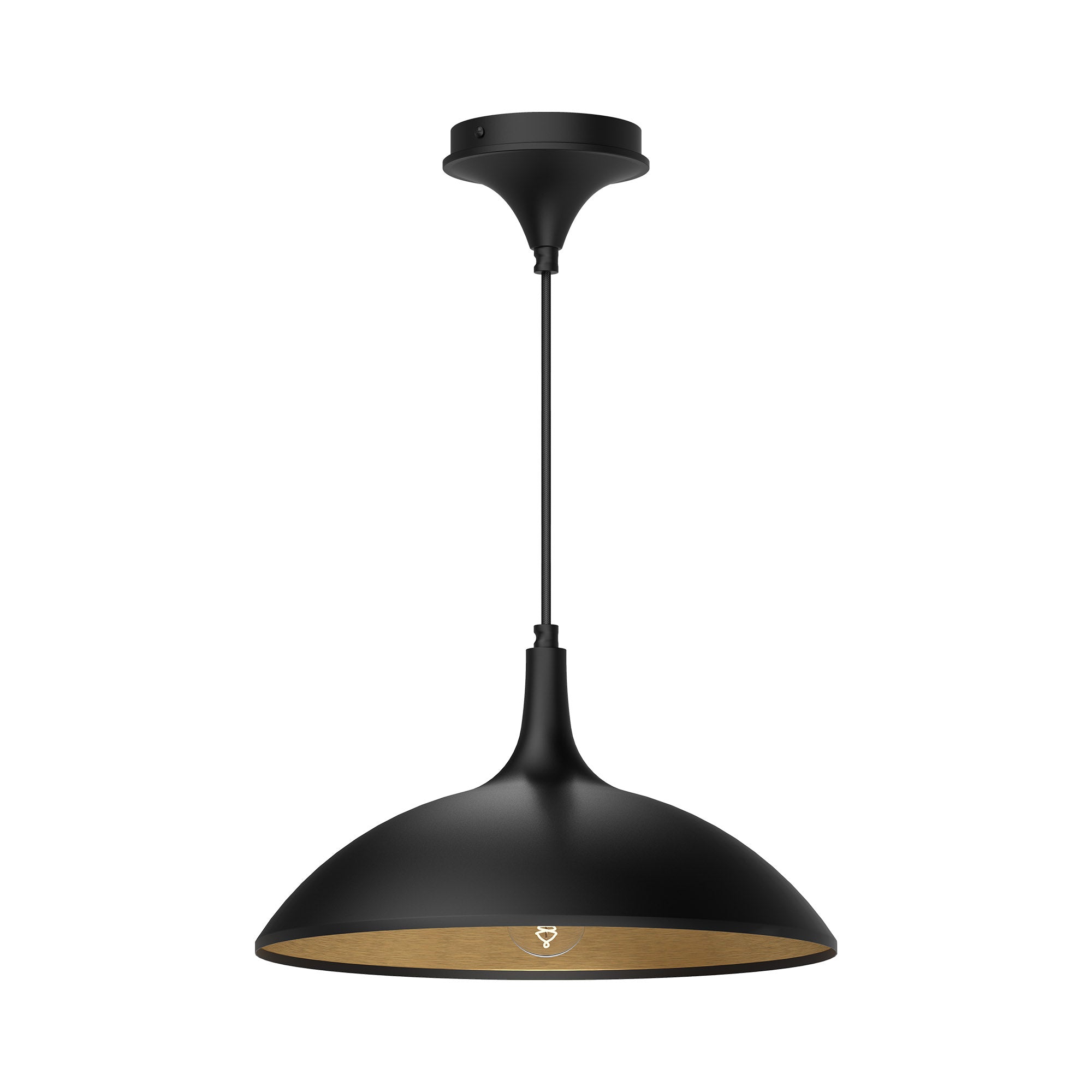Abel 14-in Steel Dome Shade Pendant