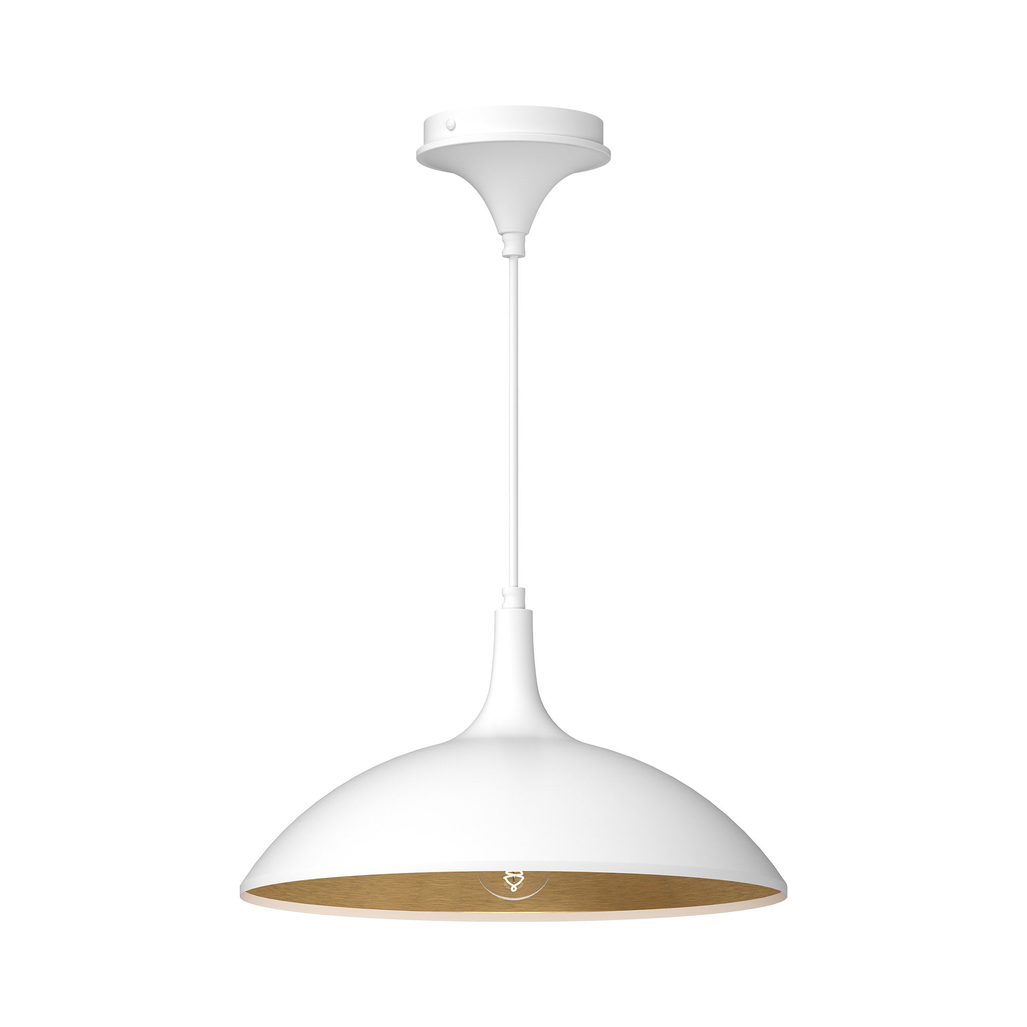 Abel 14-in Steel Dome Shade Pendant