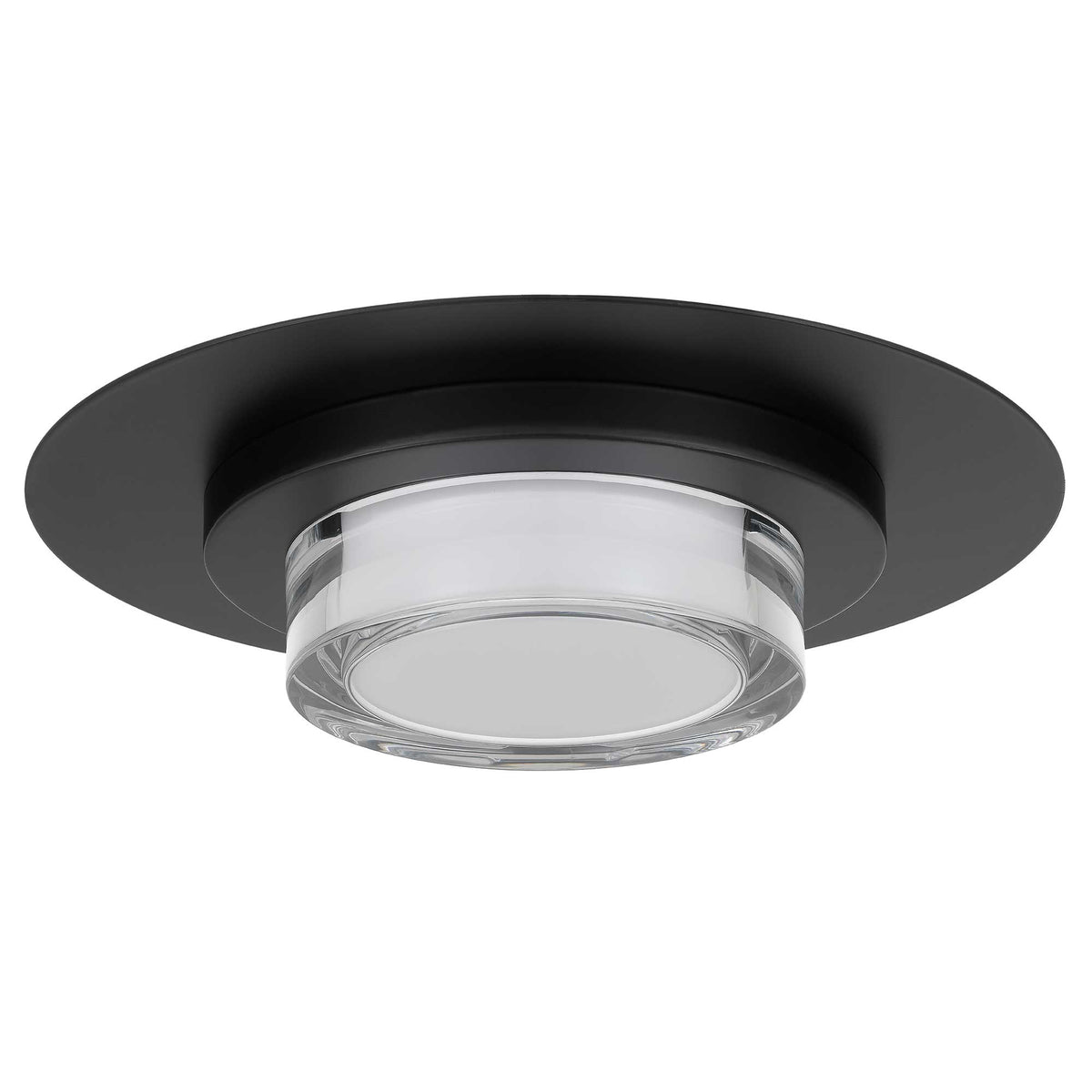 12-Inch Sand Black Plate Outdoor LED Flush Mount